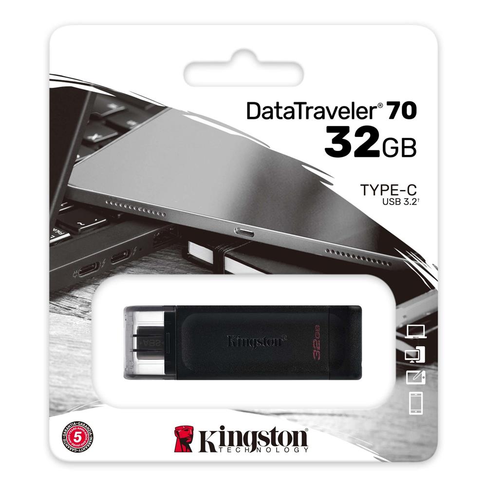 Kingston DT70 32Gb Usb-C 3.2 Gen 1 Type-C Flash Bellek
