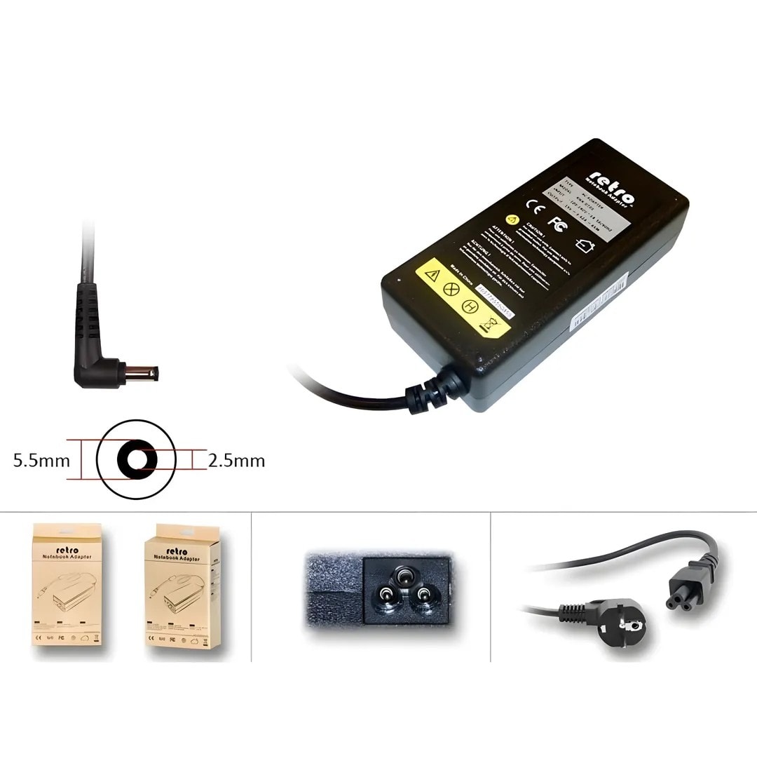 Retro RPA-AC281 19V 3.42A 65W 5.5x2.5  Notebook Adaptörü