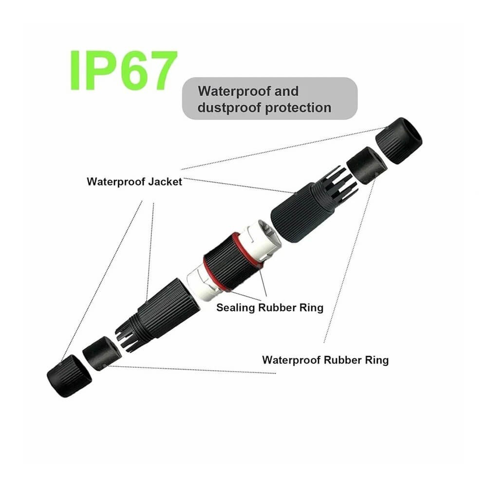 Su Geçirmez IP67 Cat6 Cat7 Rj45 Dişi Dişi Birleştirici 