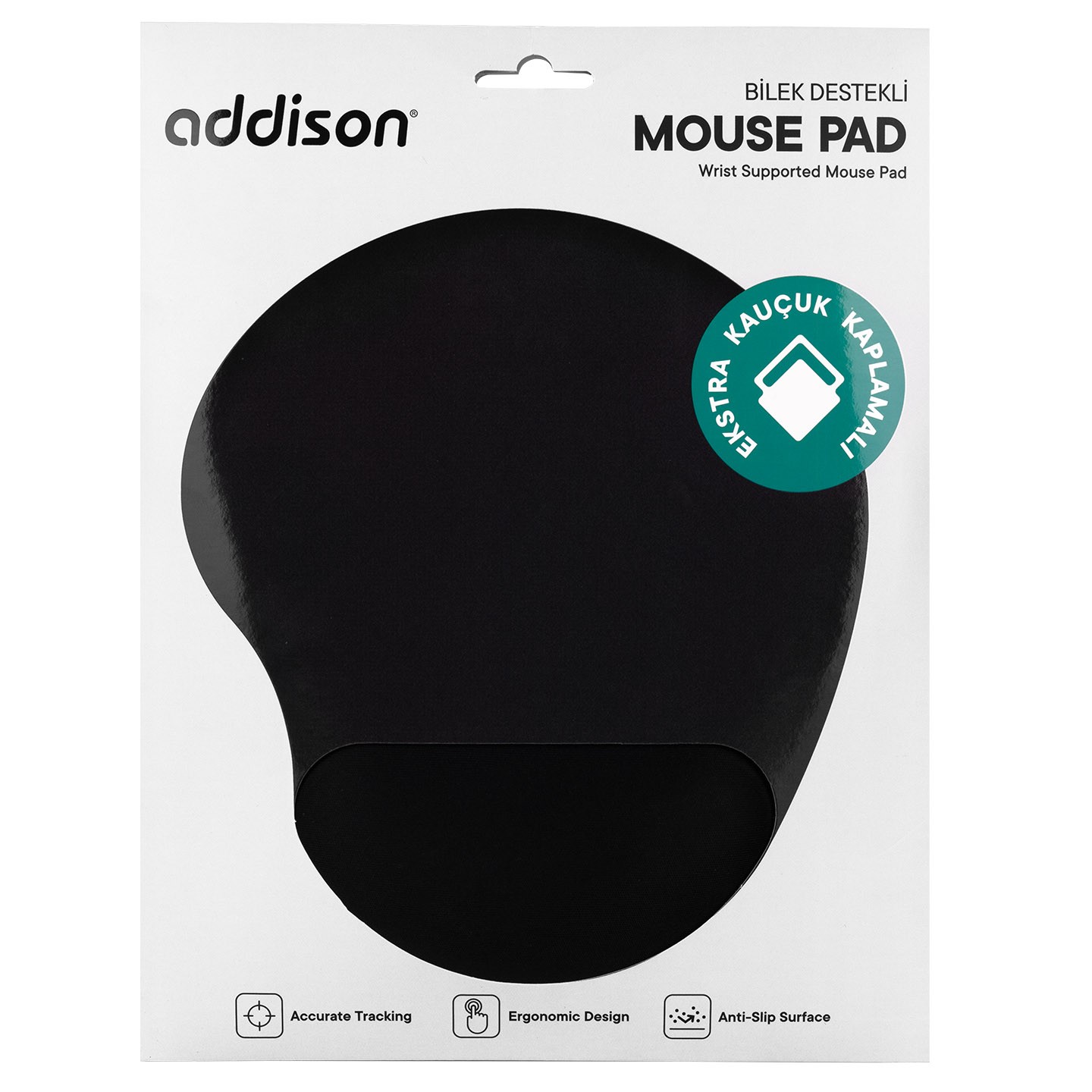 Addison 300152 Siyah Bileklikli Jel Mouse Pad
