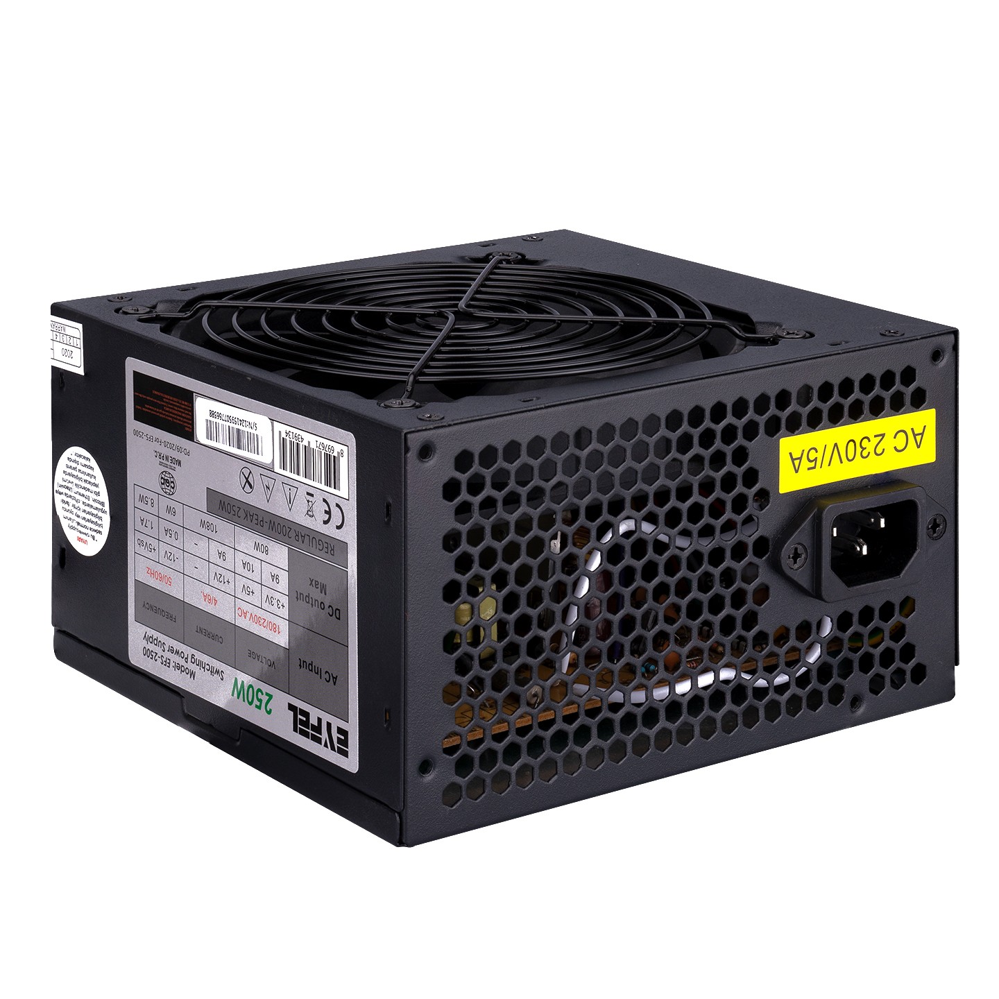 Eyfel EFS-2500 200W 12Cm 2xSata Power Supply