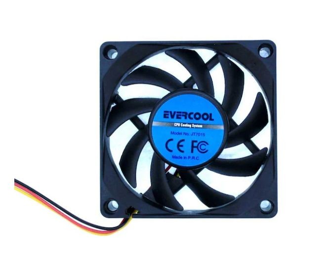 70x70x15mm 12V Dc 2 Pin Kasa Fanı