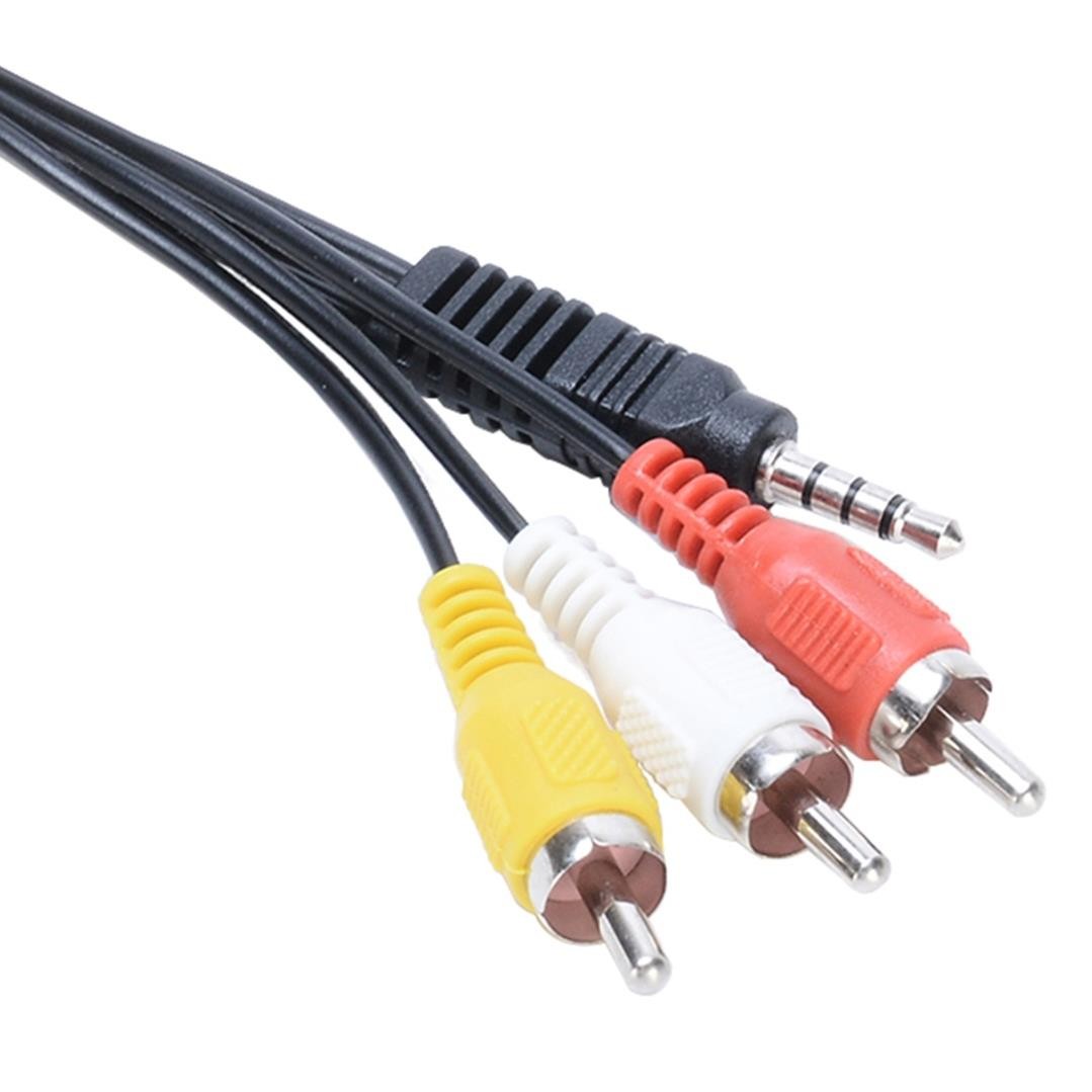 Alfais AL4824 3.5Mm 1M Stereo To 3Rca Dişi Tos Çevirici Ses Kablosu