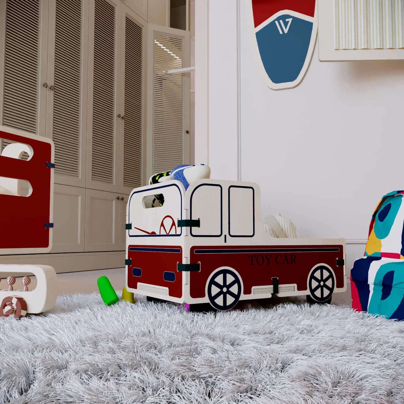 Çocuk Oyuncak Kutusu - Toy Car 