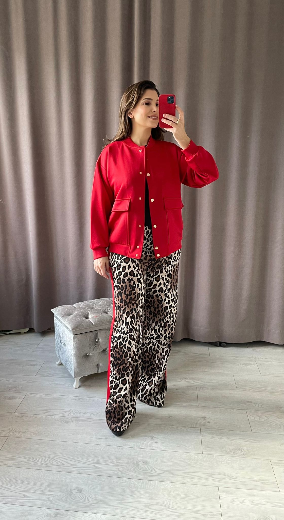 Premium Seri Leopar Desenli Takım 