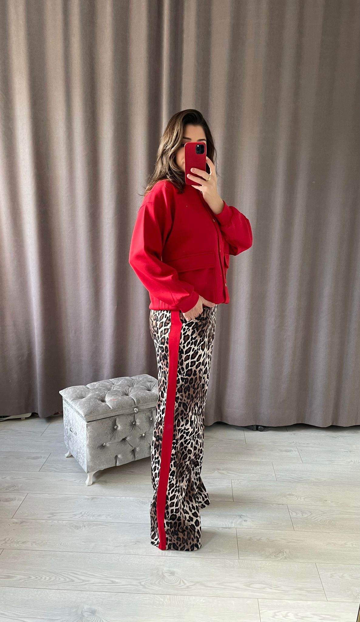 Premium Seri Leopar Desenli Takım 