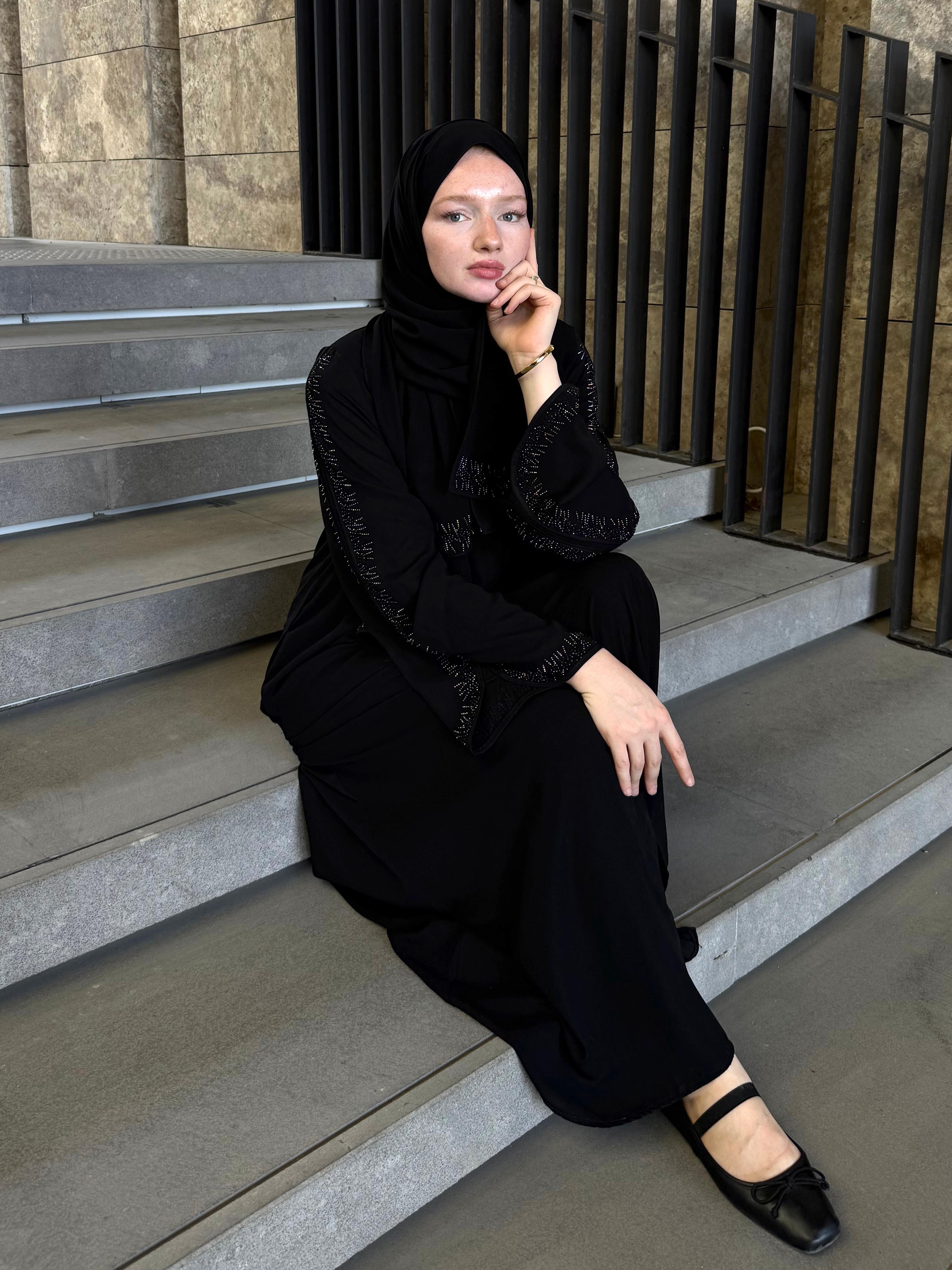 LİN ABAYA FERACE - Siyah