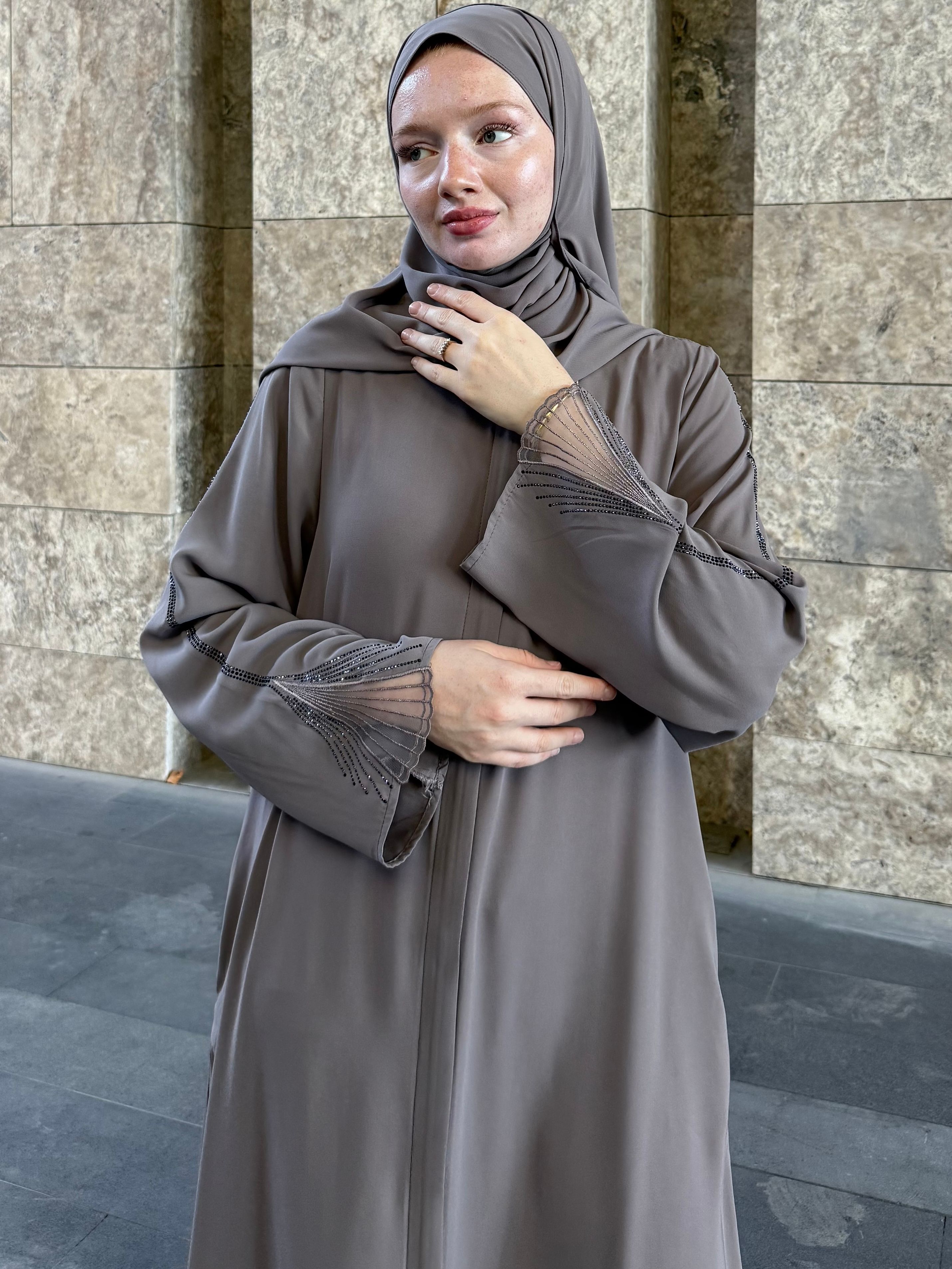 SİM ABAYA FERACE - Vizon