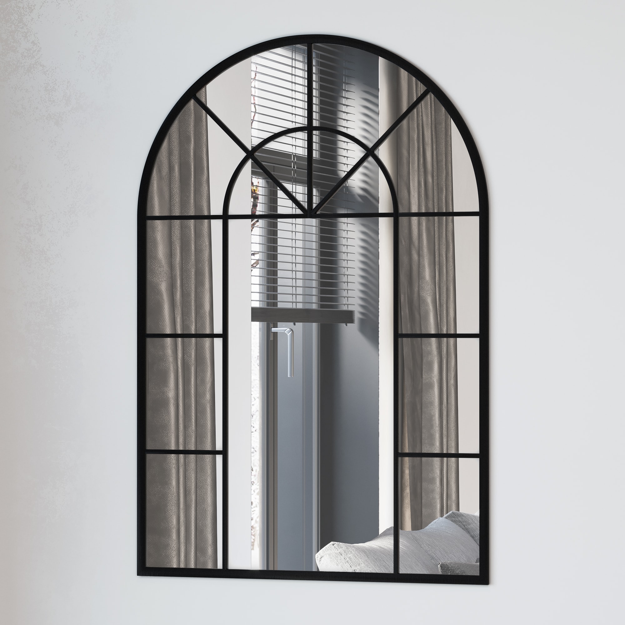 Siyah Metal Çerçeveli Lukka Ayna 120x80 cm