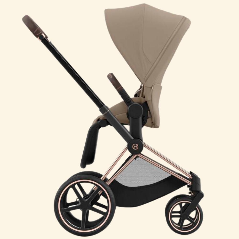 Cybex Platinium E-Priam Akıllı Bebek Arabası-Rose Gold-Elektrikli Bebek Arabası (gelişmiş alman teknolojisi) - cozy beige