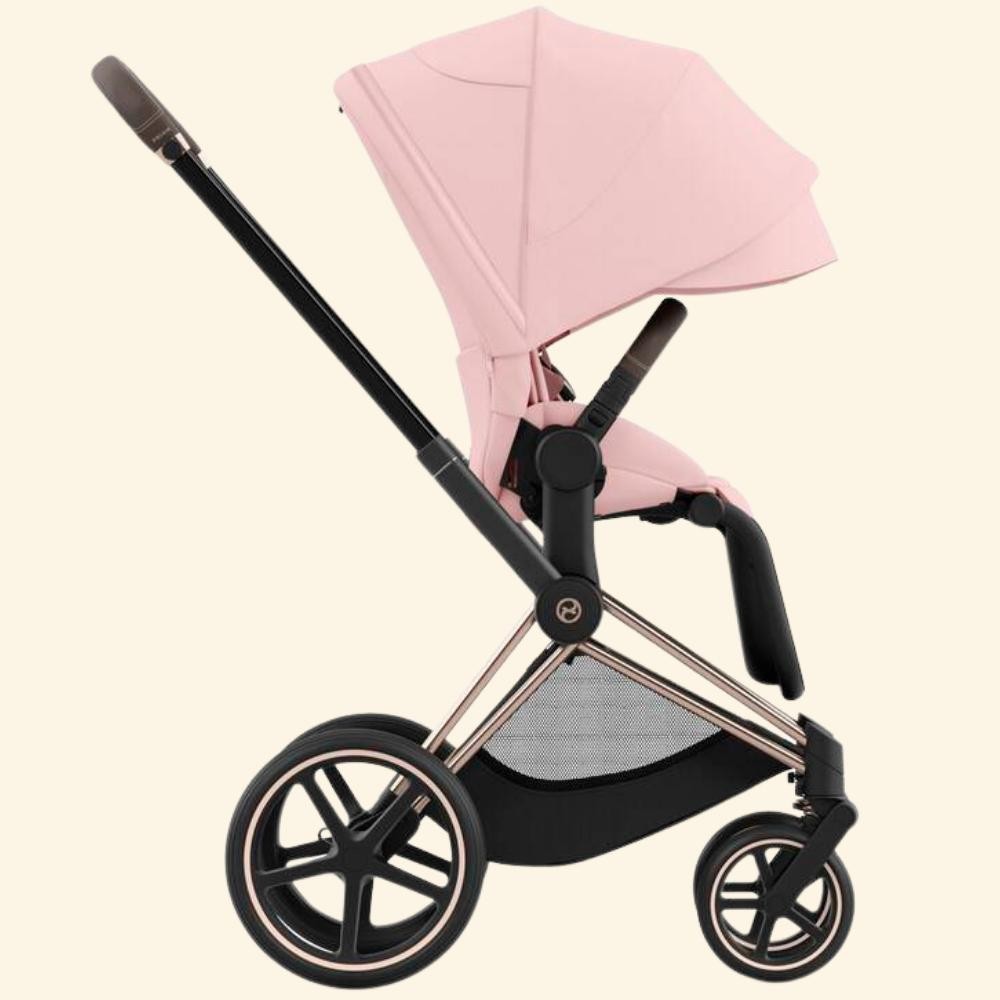 Cybex Platinium E-Priam Akıllı Bebek Arabası-Rose Gold-Elektrikli Bebek Arabası (gelişmiş alman teknolojisi) - peach pink