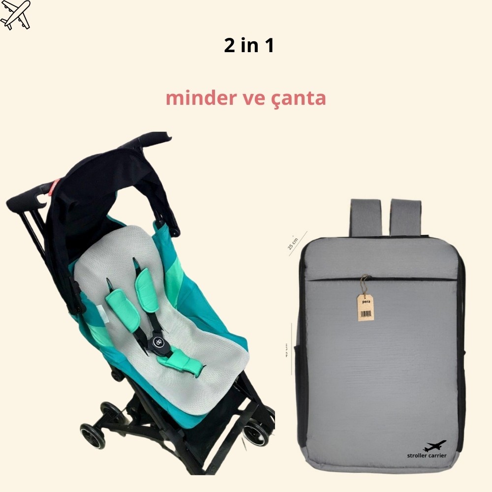 Cybex GB Pockit Plus Bebek Arabasıyla Uyumlu Minder & Taşıma Çantası 2'li set (sadece çanta ve minder)