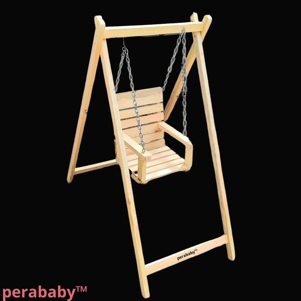 Perababy™️ Ahşap Salıncak Çocuk ve Bebeklere Özel %100 Masif