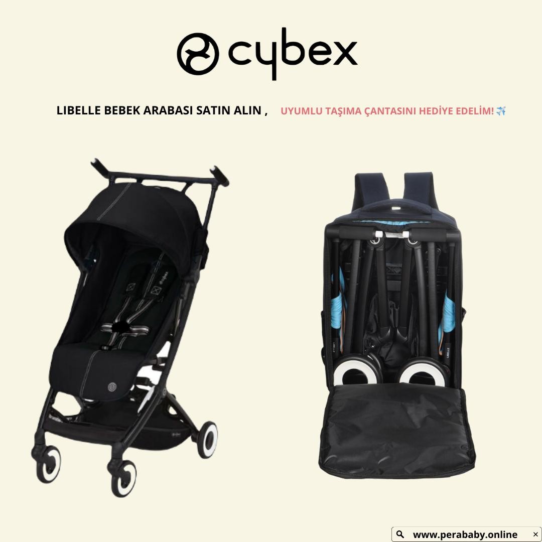 Cybex Libelle Kabin Boy Bebek Arabası, Dünya'nın En Küçük Katlanan Bebek Arabası-Çanta Dahil (Teslim süresi 2-4 hf.)