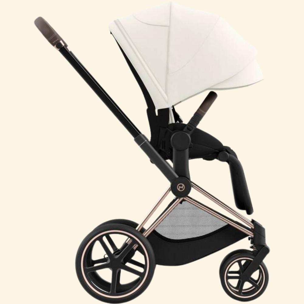 Cybex Priam Rose Gold Bebek Arabası (gelişmiş süspansiyon teknolojisi) Teslim süresi 2-4 hf. - off white