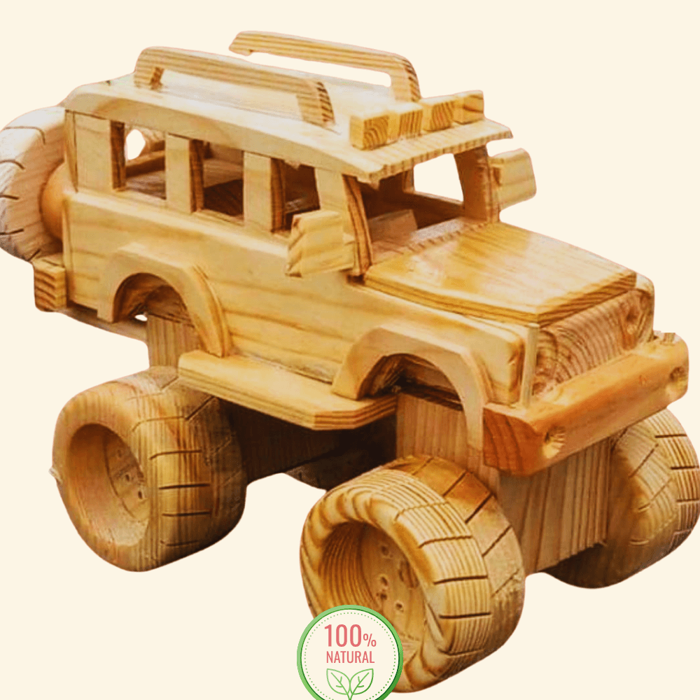 Perababy™️ Ahşap Off Road Jeep Oyuncak