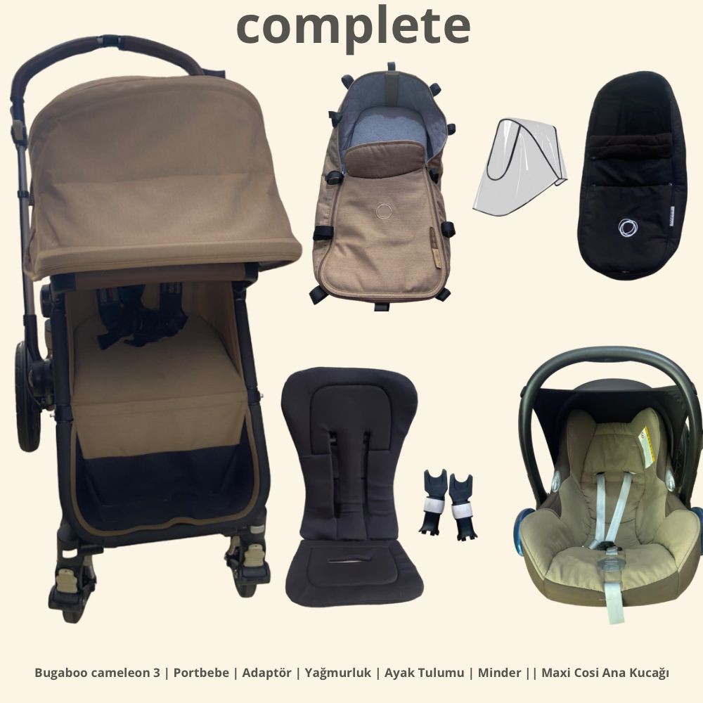 Bugaboo Cameleon3, Travel Set Bebek Arabası, 7 in 1 (yenilenmiş)