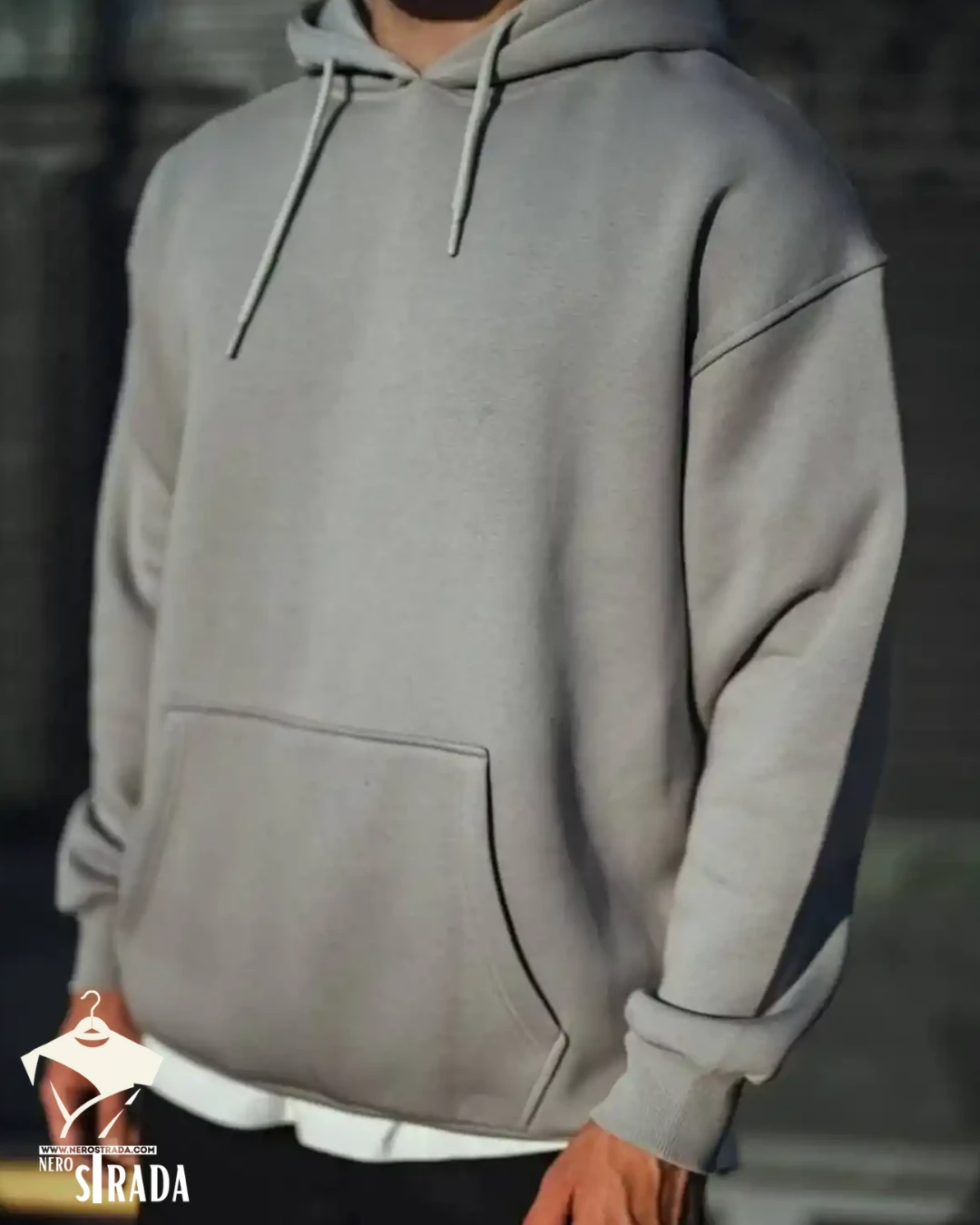 Üç İplik Penye Kapişonlu Basic Sweatshirt 