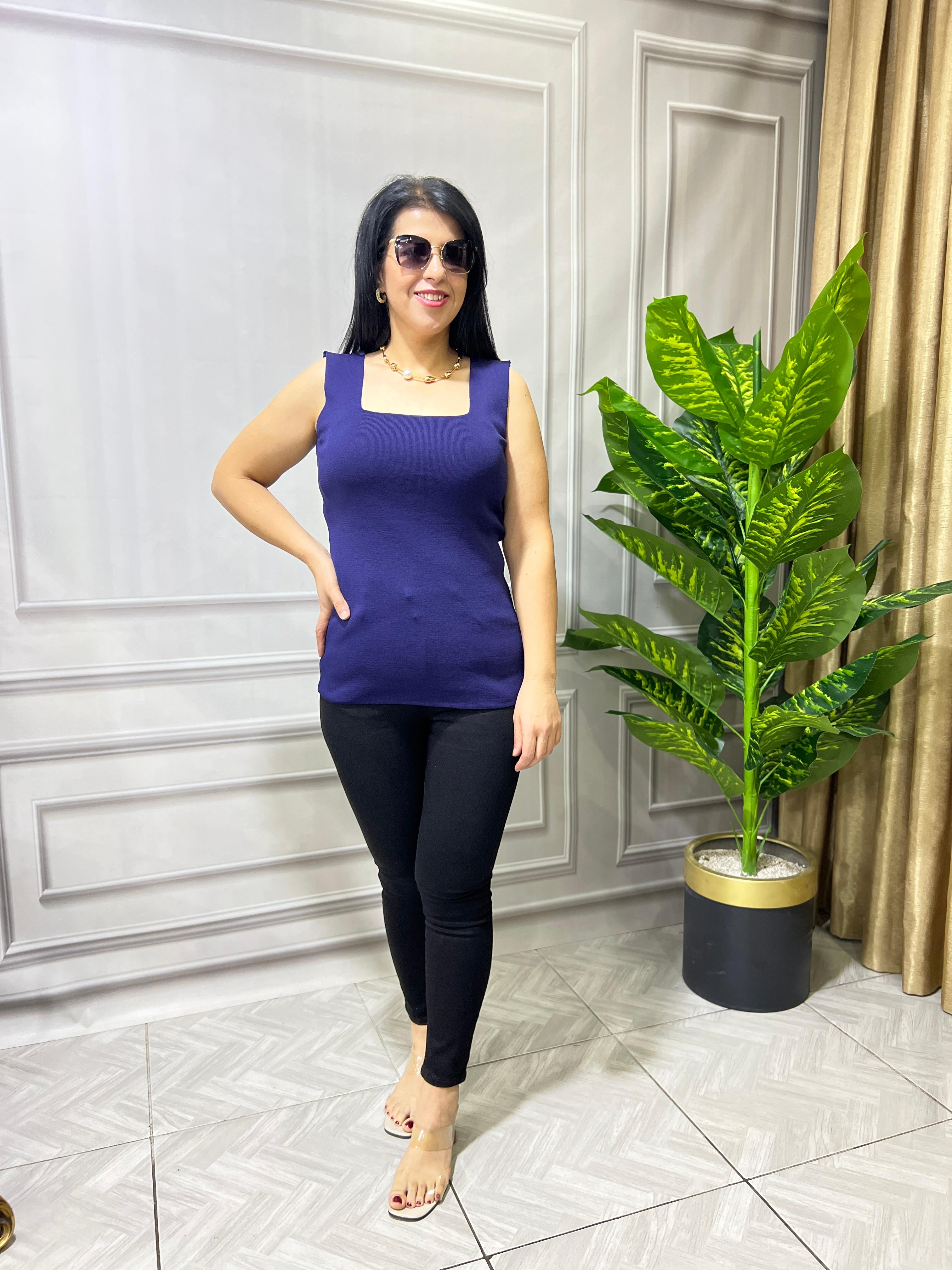 FLEXI İTHAL İPLİK DOKUMA ATLET - LACİVERT