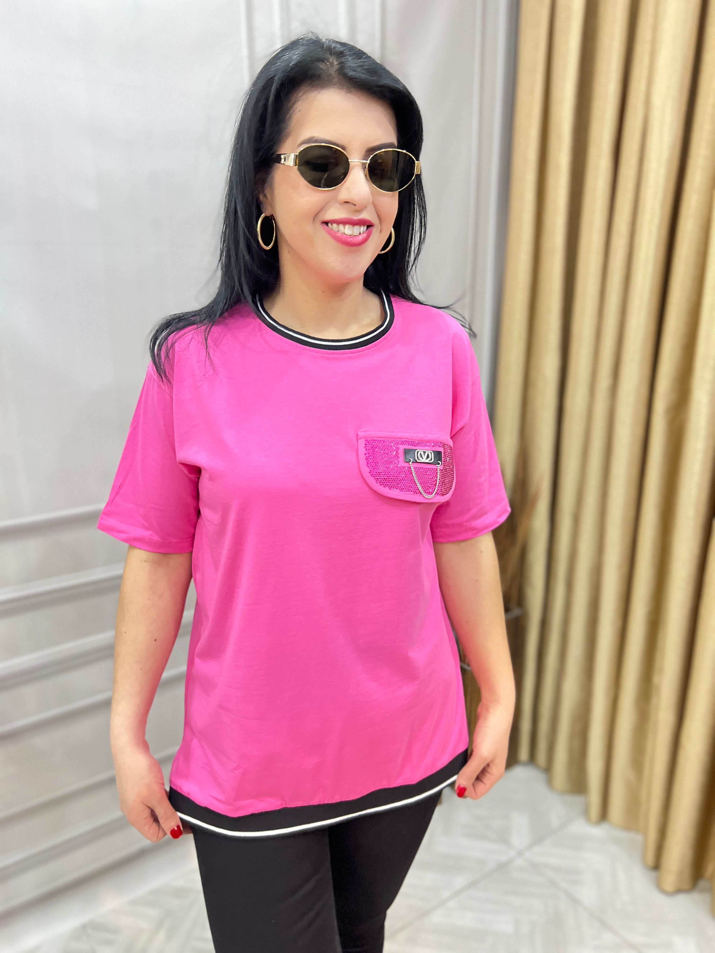 MODAL KUMAŞ LUX KALİTE CEP KAPAKLI TASARIM BLUZ TSHIRT