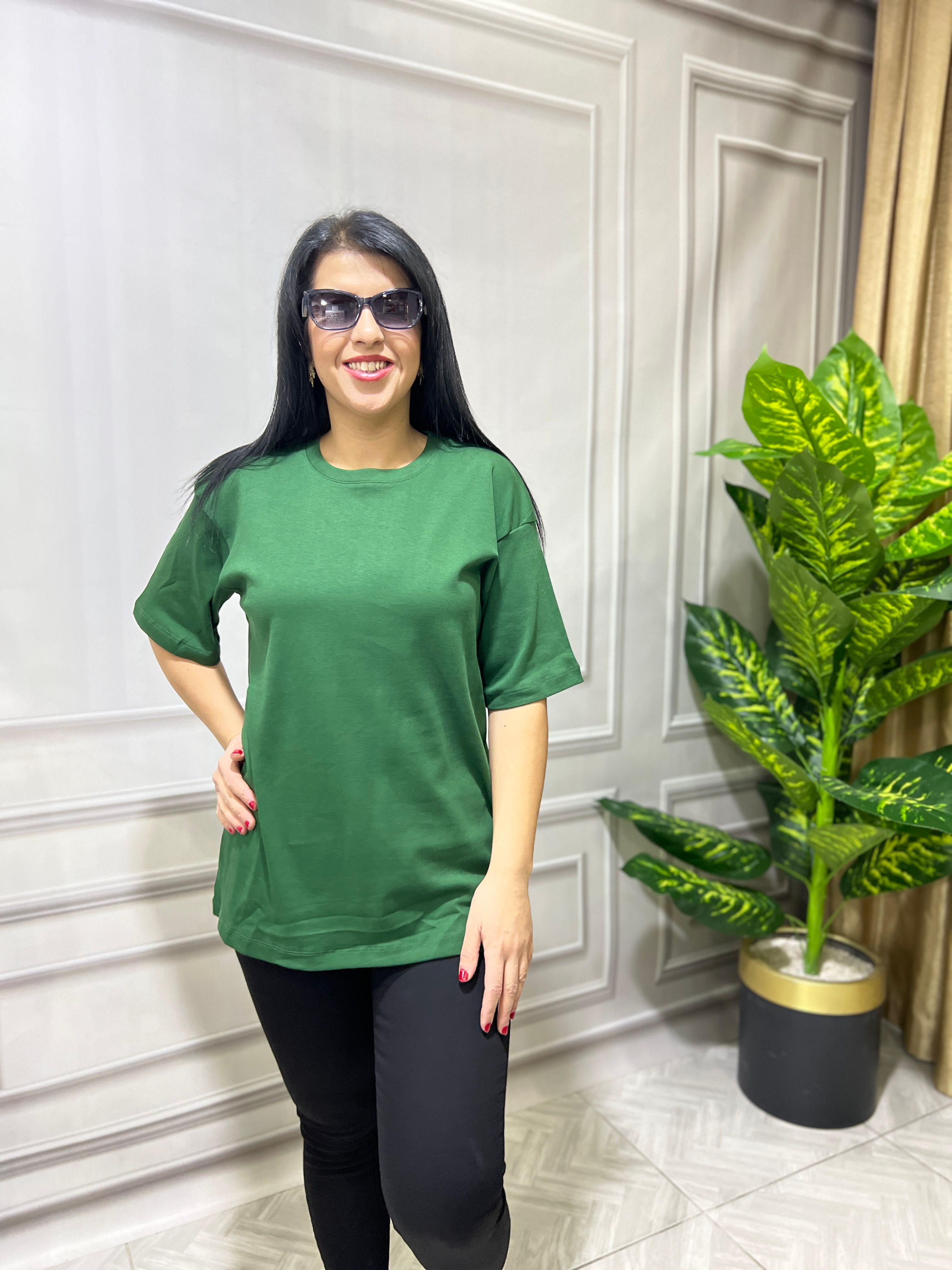 MASSI BÜYÜK BEDEN TSHIRT - ZÜMRÜT YEŞİLİ