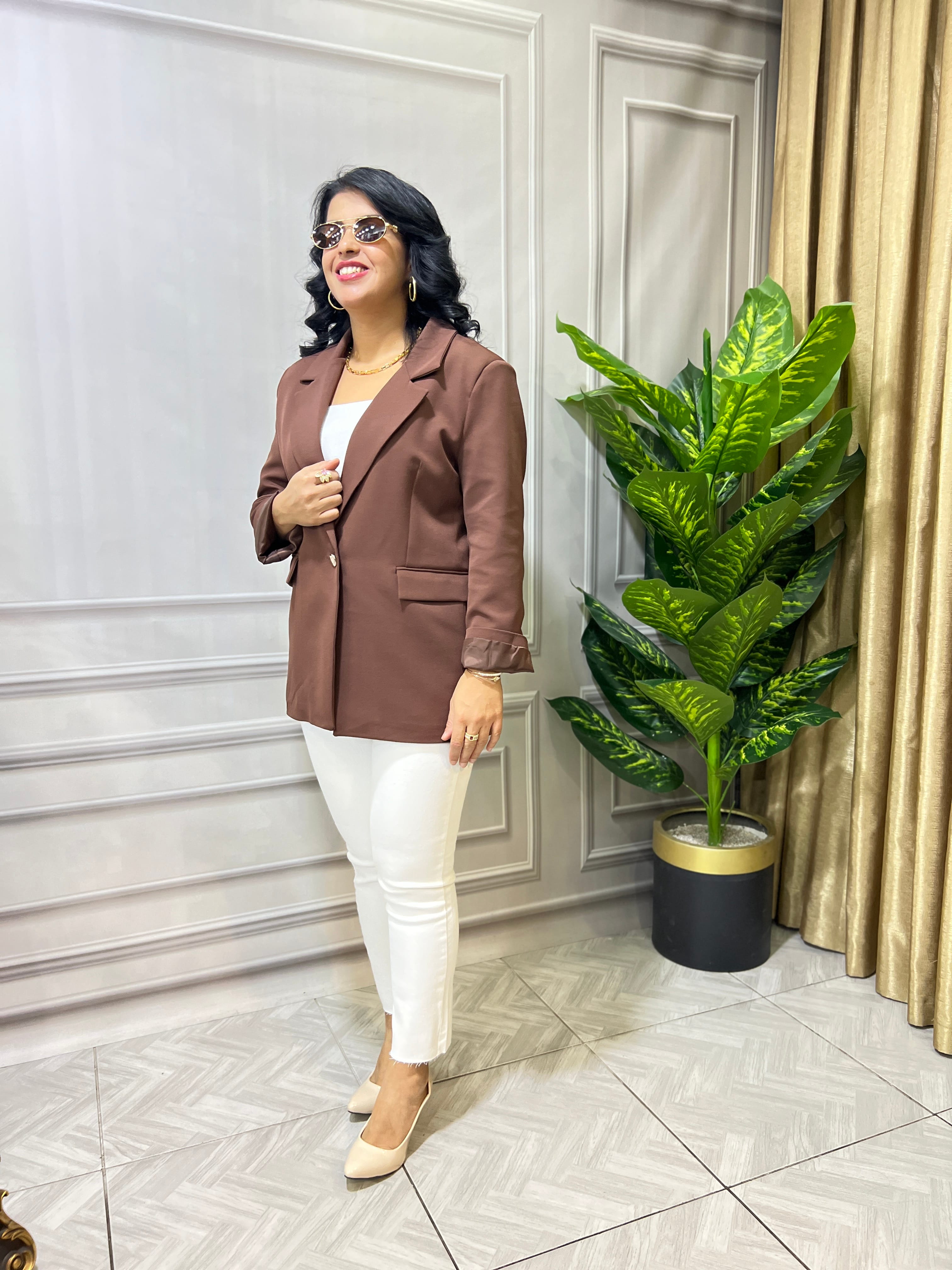 PRESTIGE BLAZER CEKET - KAHVERENGİ
