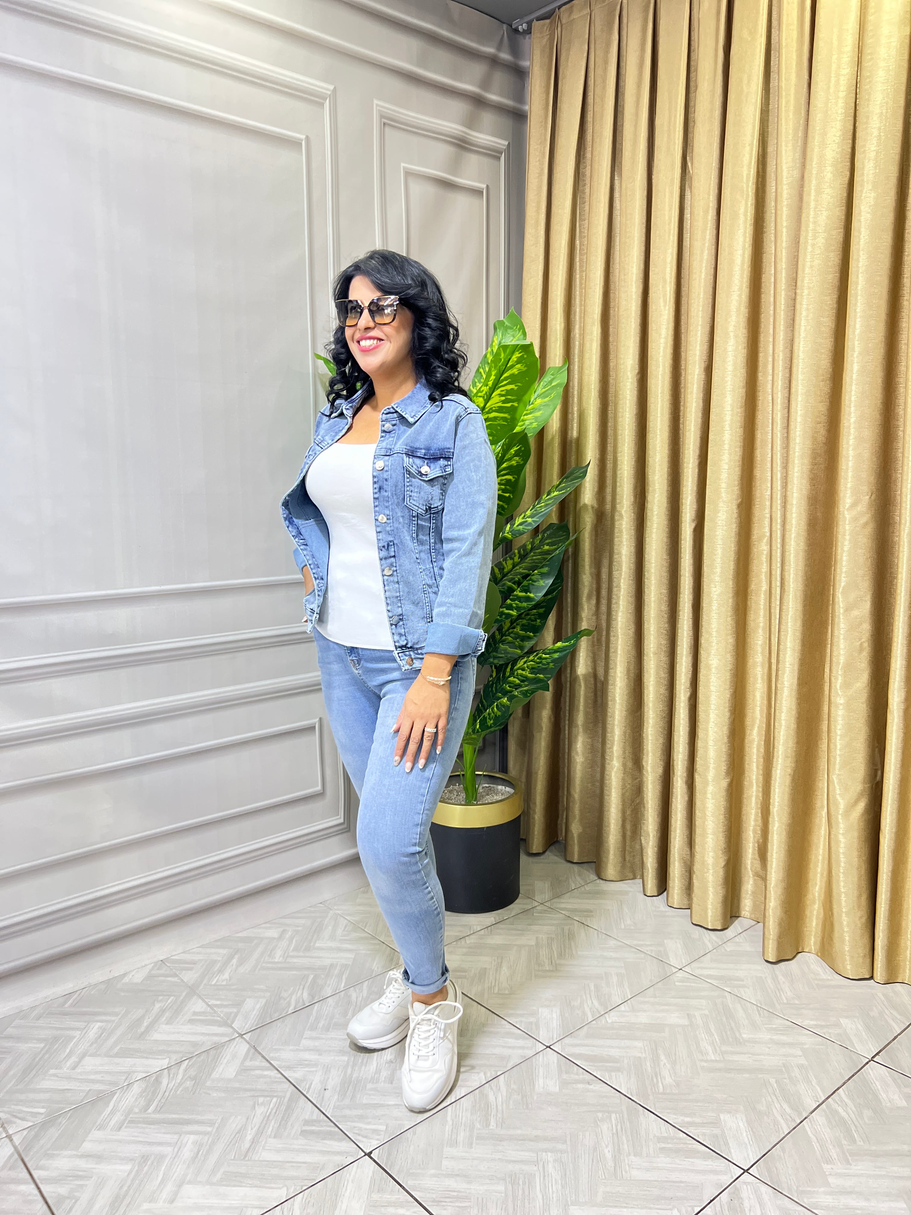 COMFORT FIT DENIM KOT CEKET  - A.MAVİ