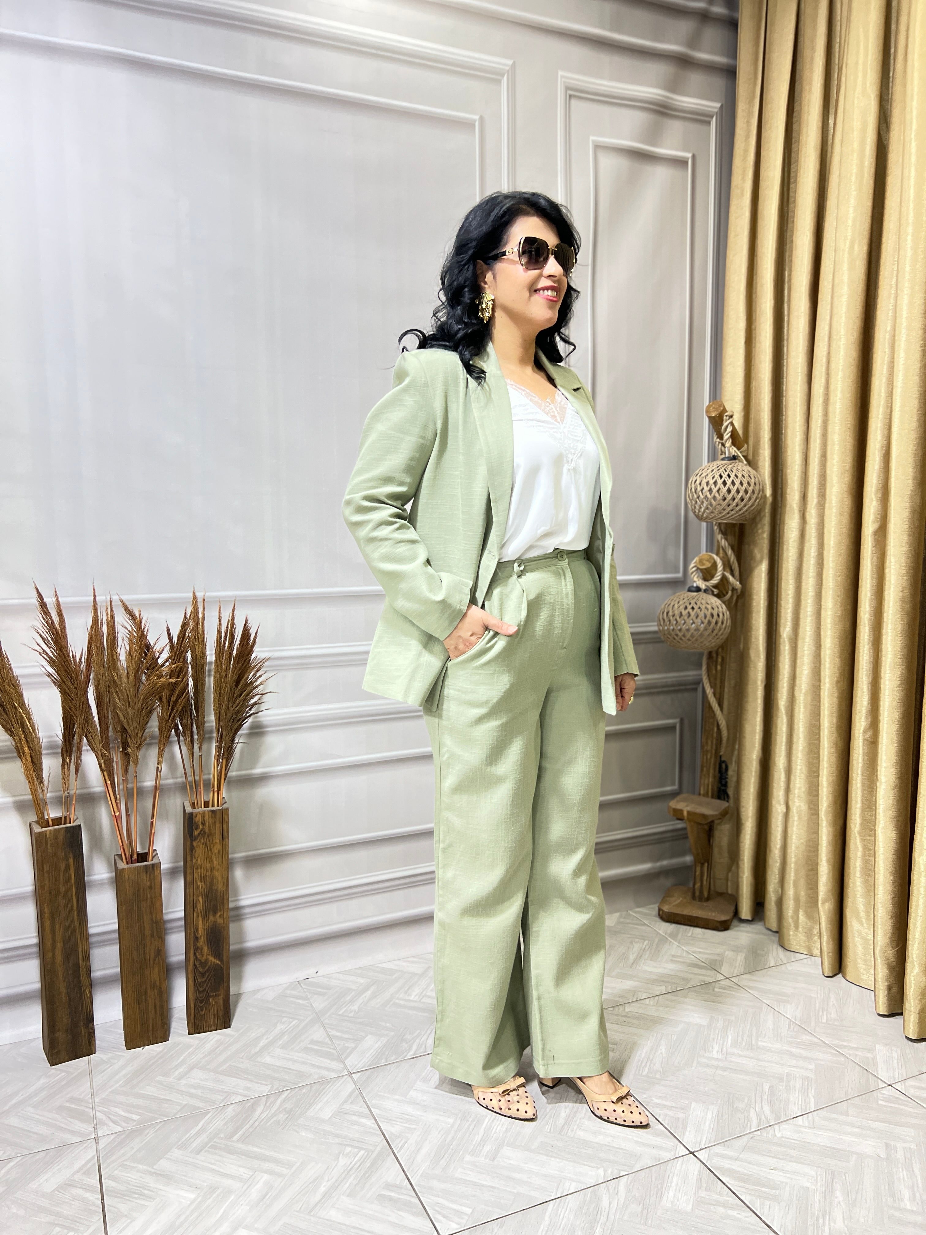 BLAZER CEKET & PANTOLON LUX KALİTE KETEN TAKIM