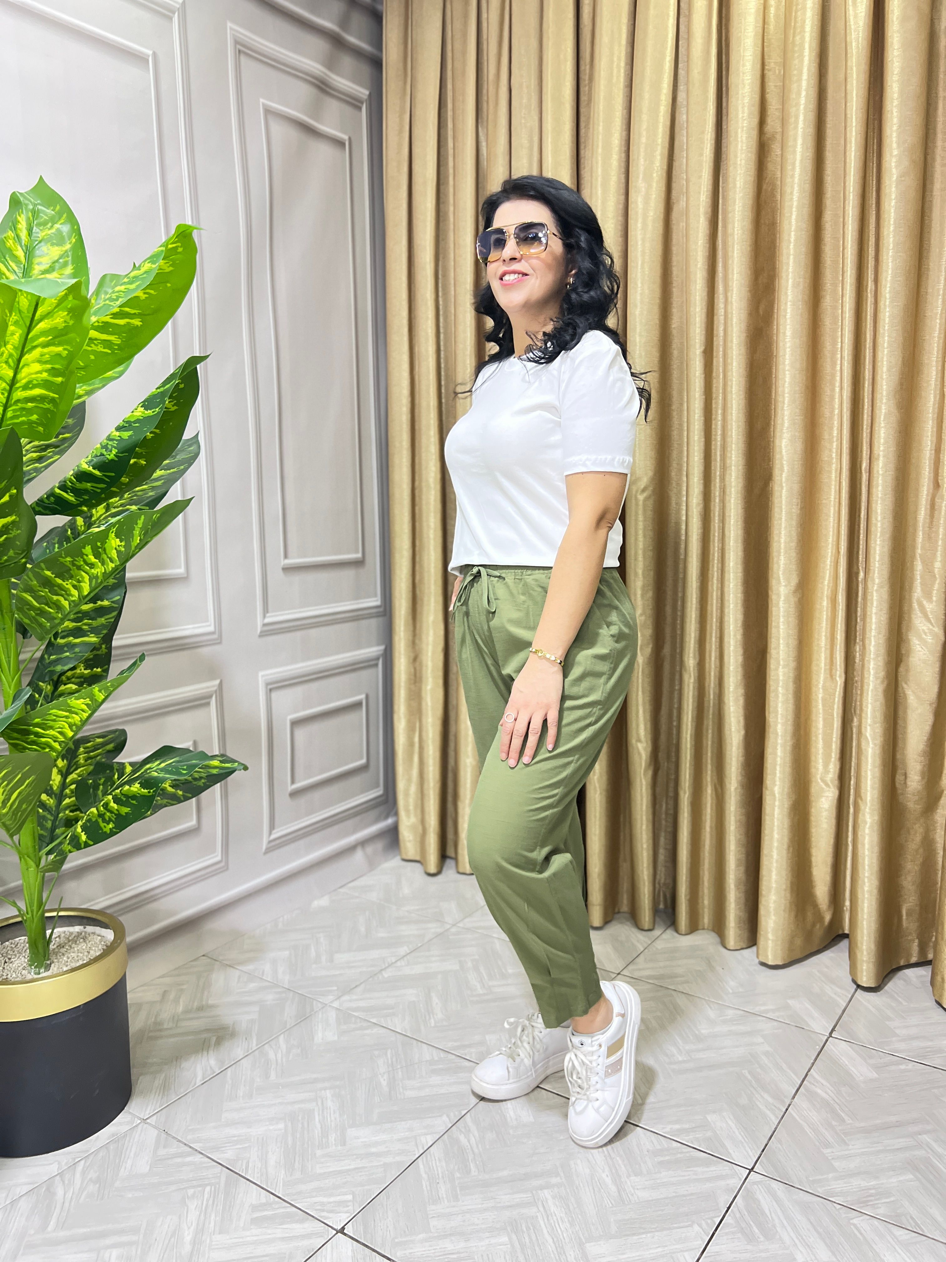 VERA HAVUÇ MODEL KETEN PANTOLON