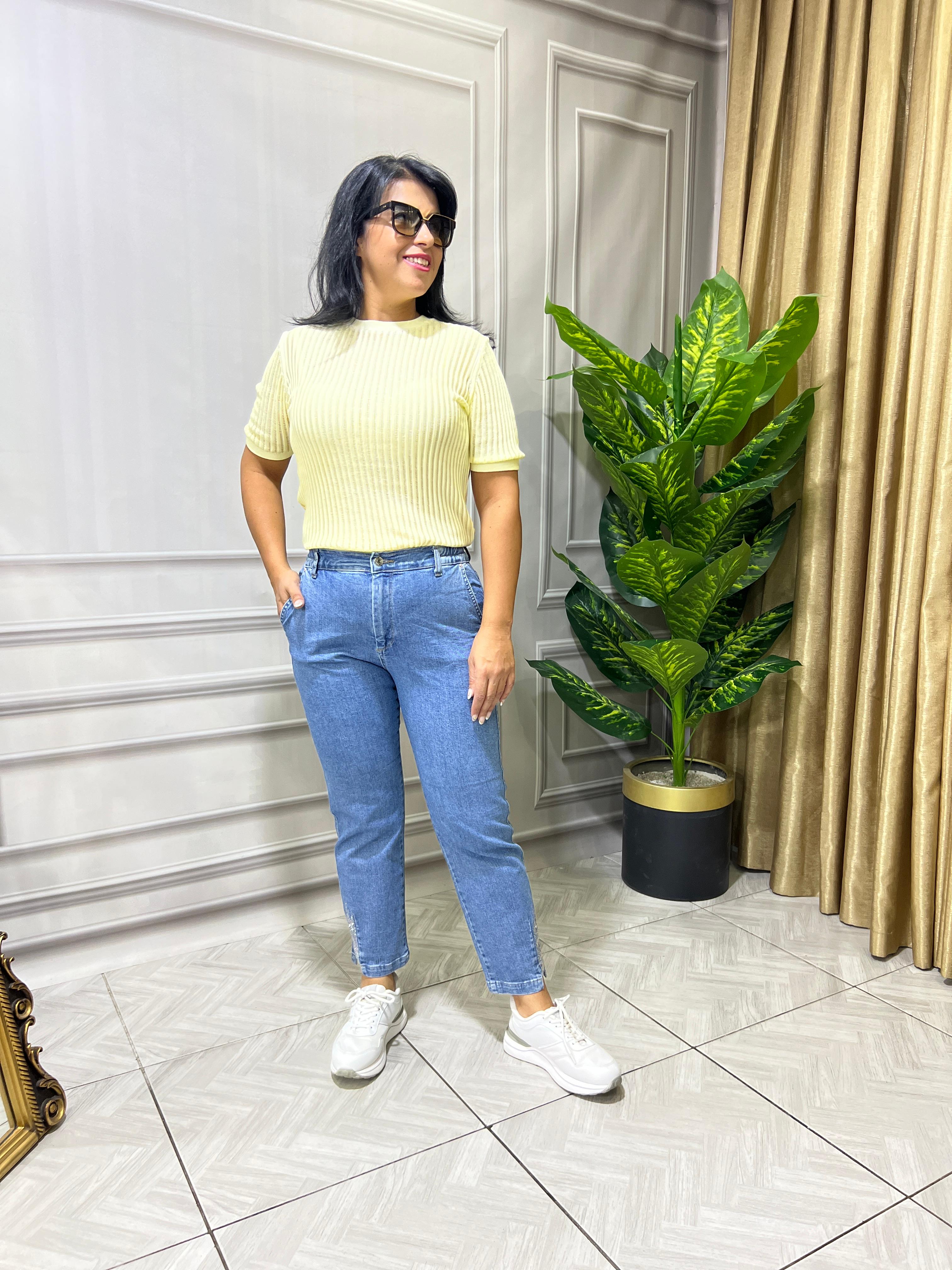 SHINY TOUCH JEANS - MAVİ