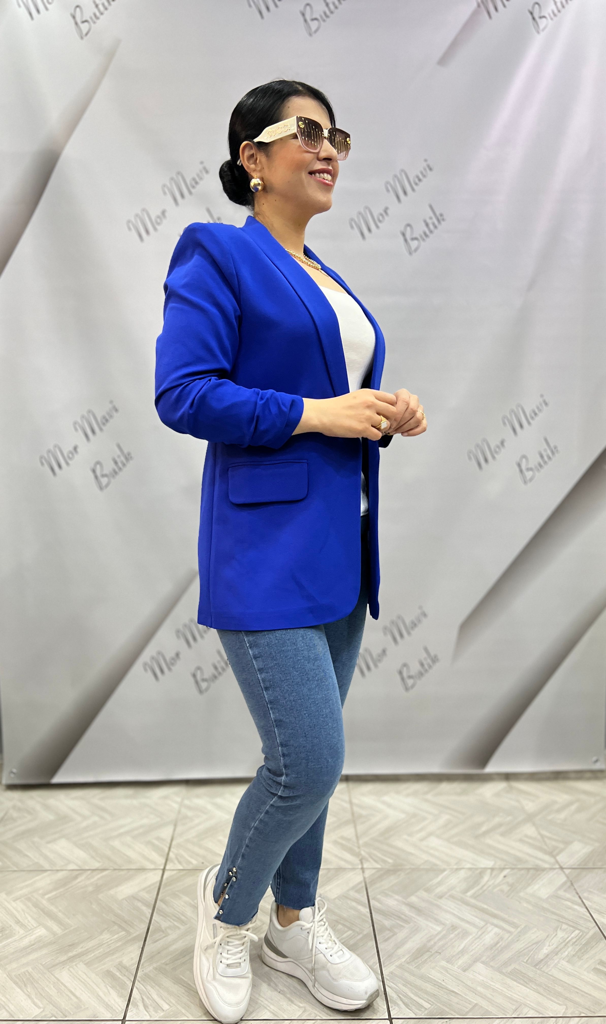 KOLU BÜZGÜLÜ BLAZER CEKET