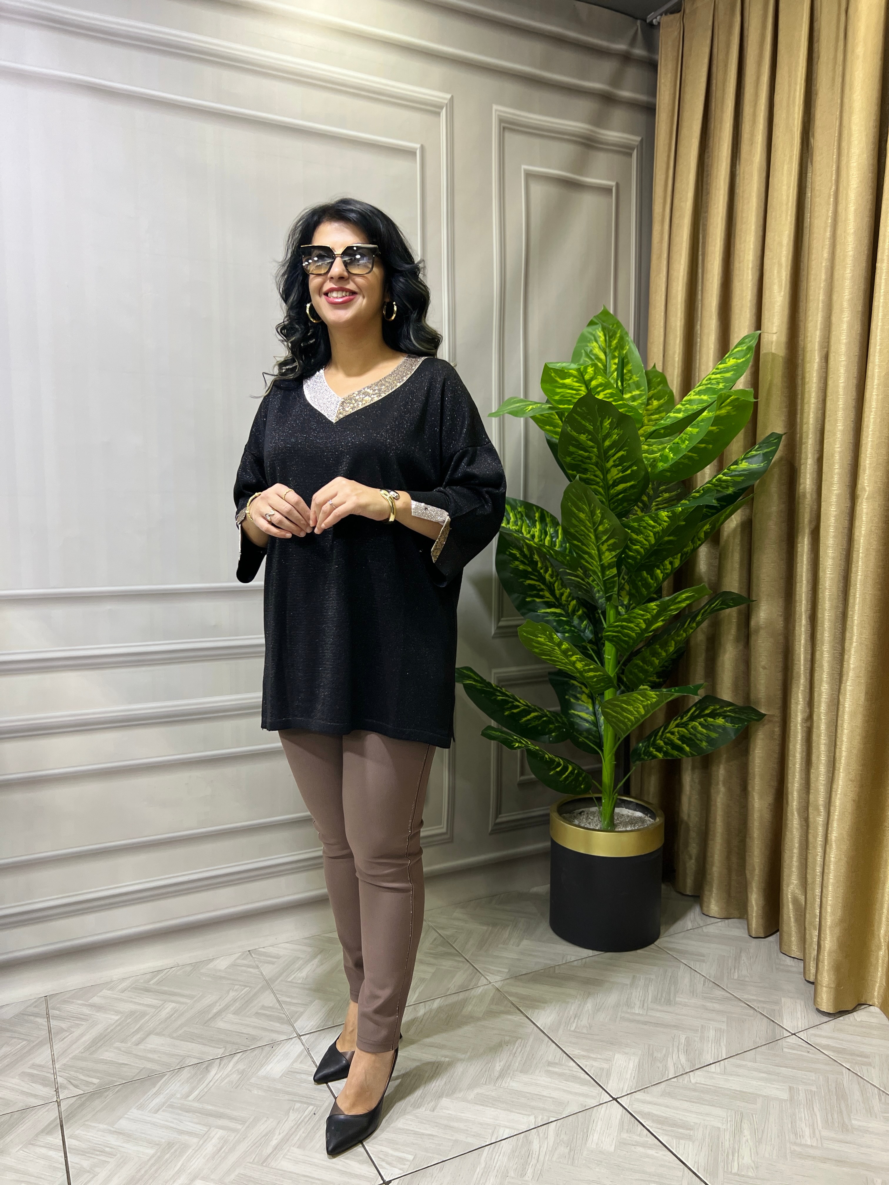 VERONA ELİT TRİKO BLUZ - SİYAH