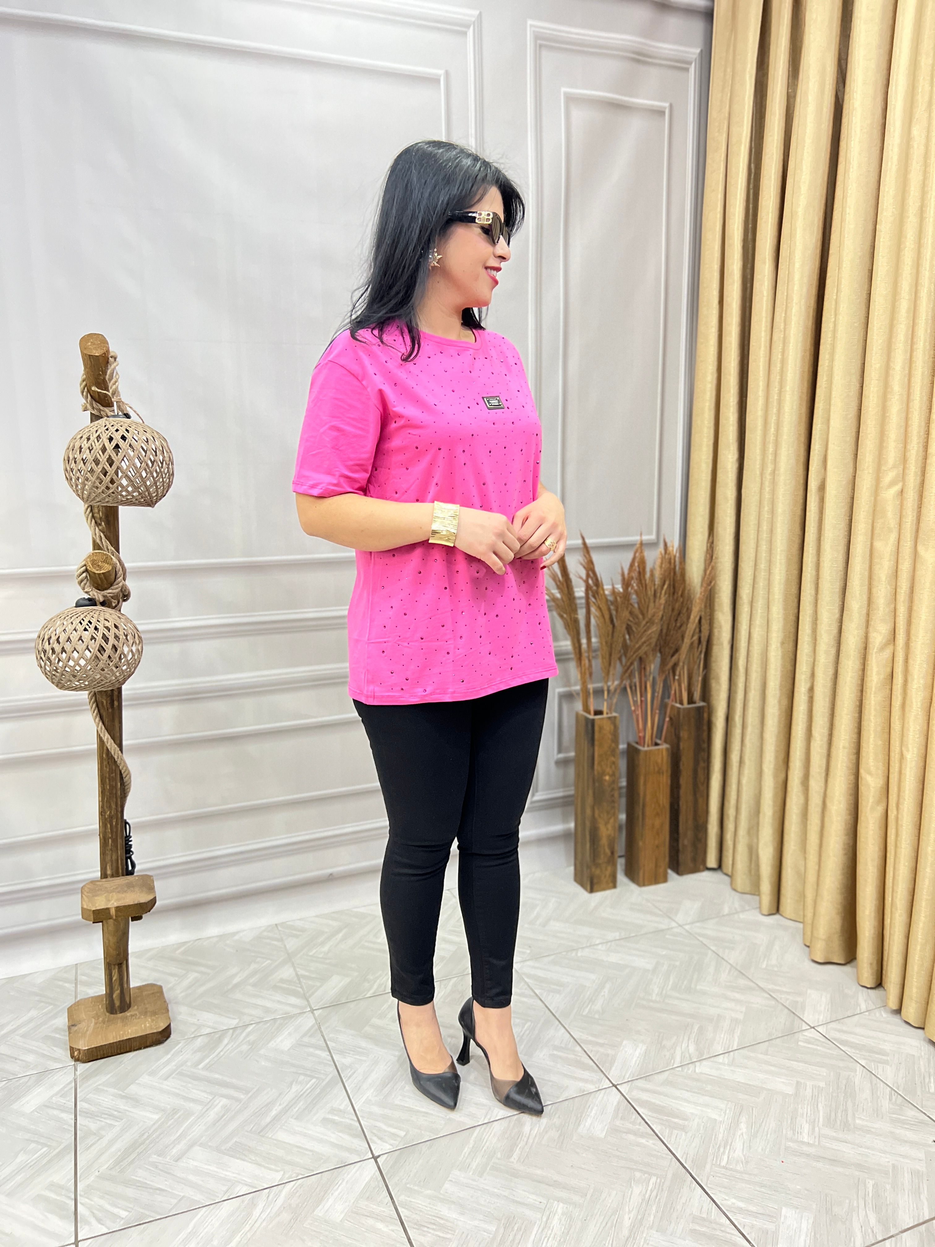 MODAL KUMAŞ LUX KALİTE SERPME TAŞ BASKLI TASARIM BLUZ TSHIRT