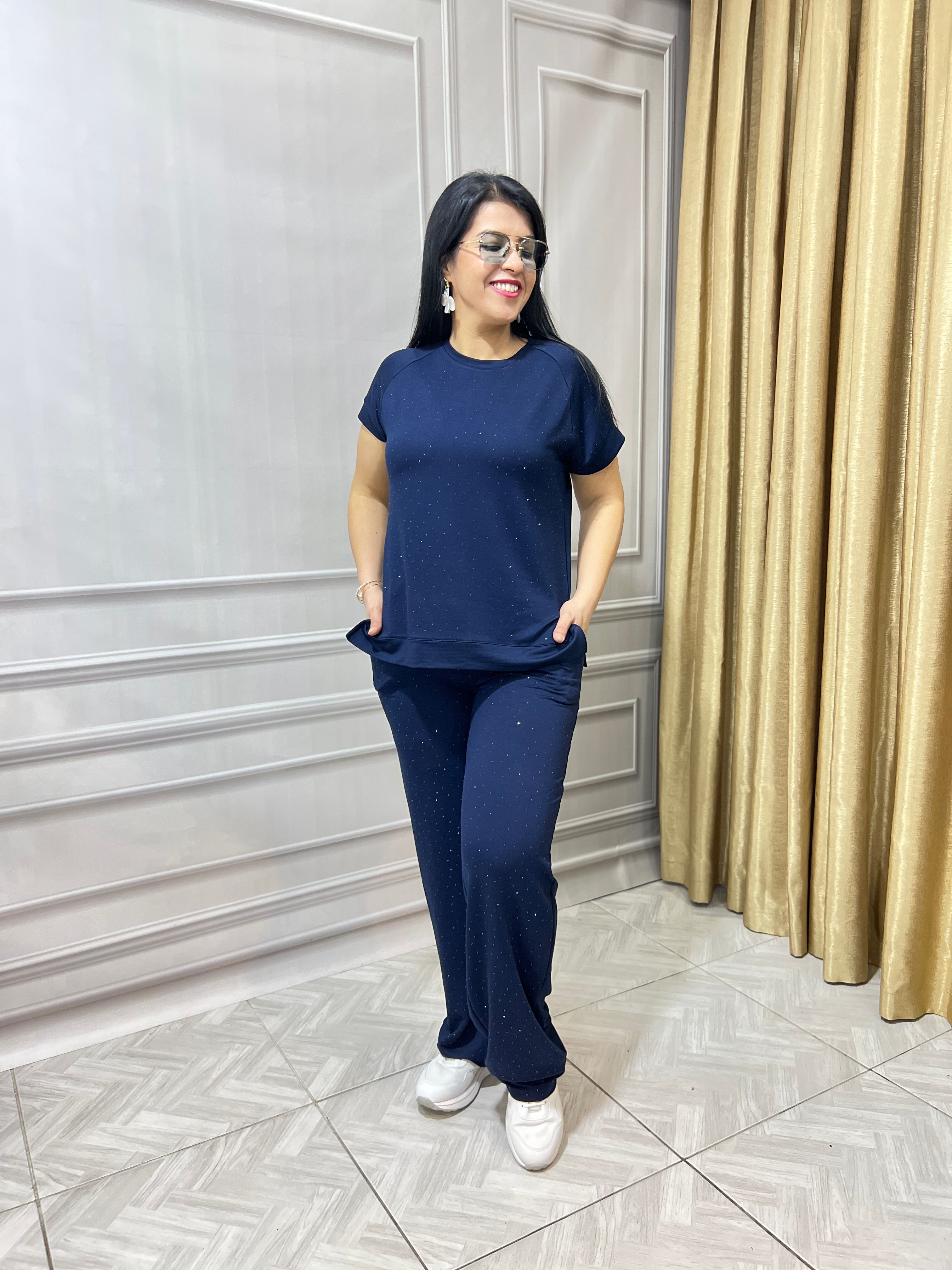 SERPME TAŞ BASKILI MODAL KUMAŞ LUX KALİTE İKİLİ TAKIM