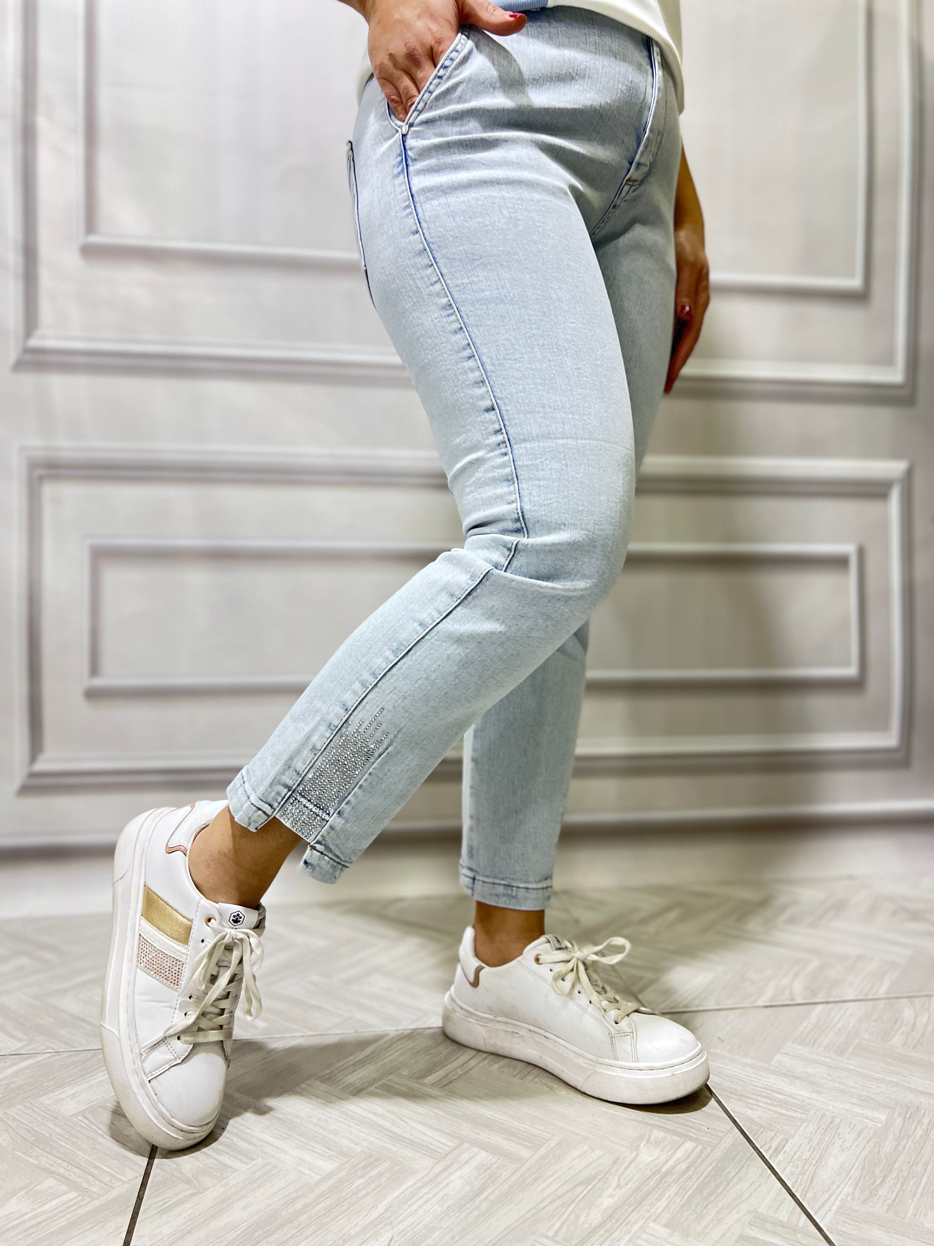 PAÇA TAŞ DETAYLI BÜYÜK BEDEN LUX KALİTE MOM FIT JEAN