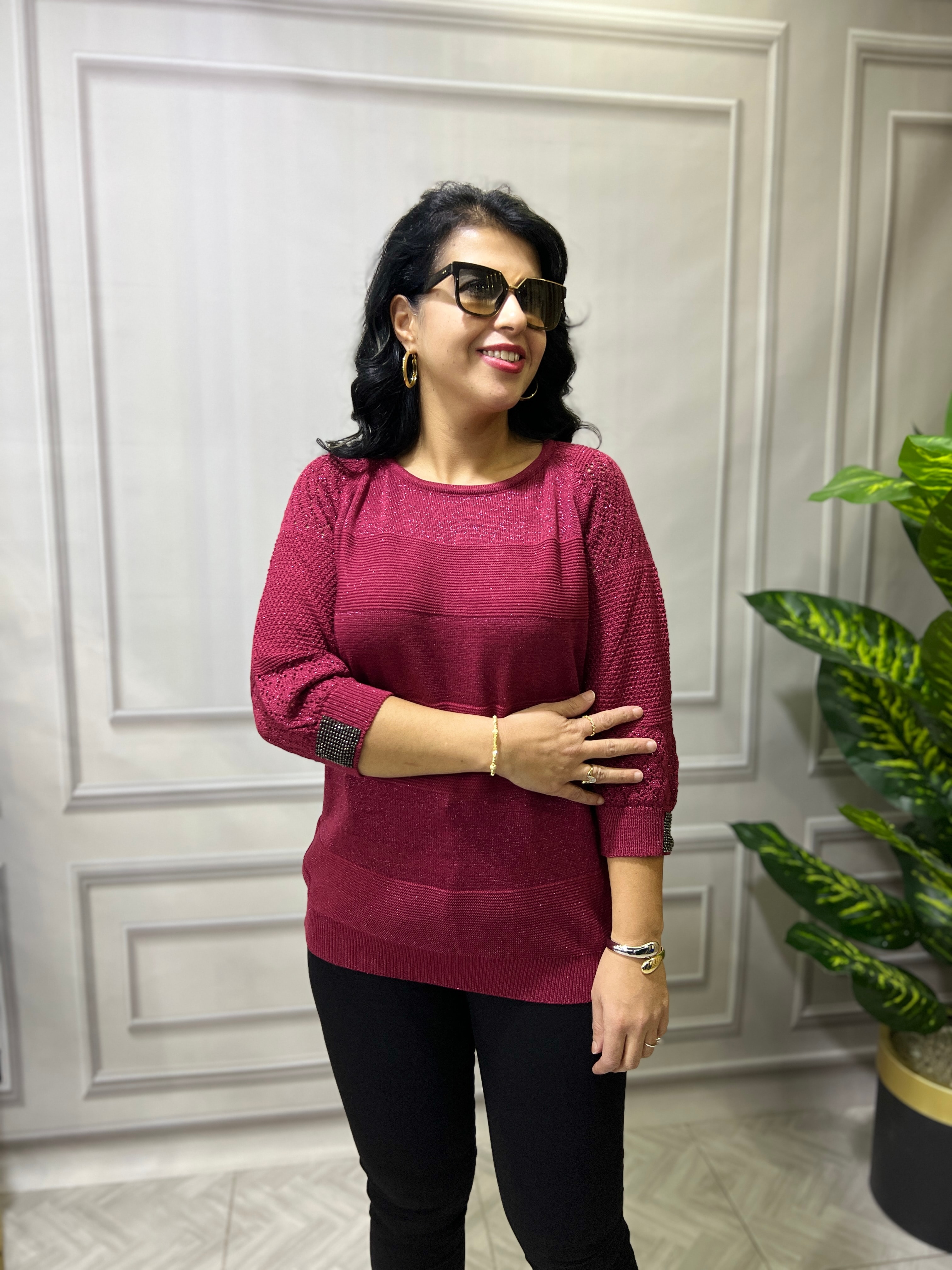 LUNA TRİKO BLUZ - MÜRDÜM