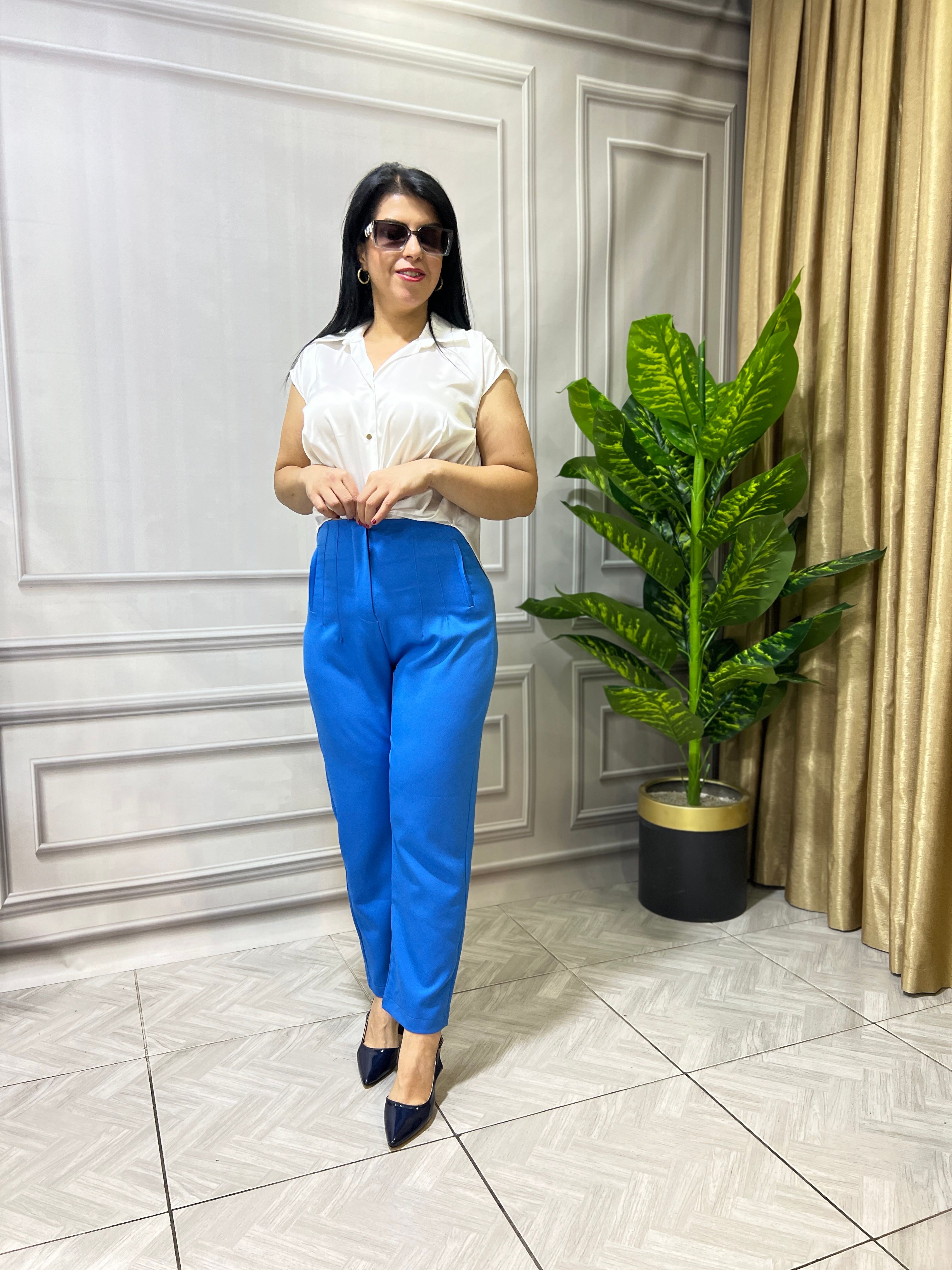 LINEA KALEM MODEL KUMAŞ PANTOLON - MAVİ