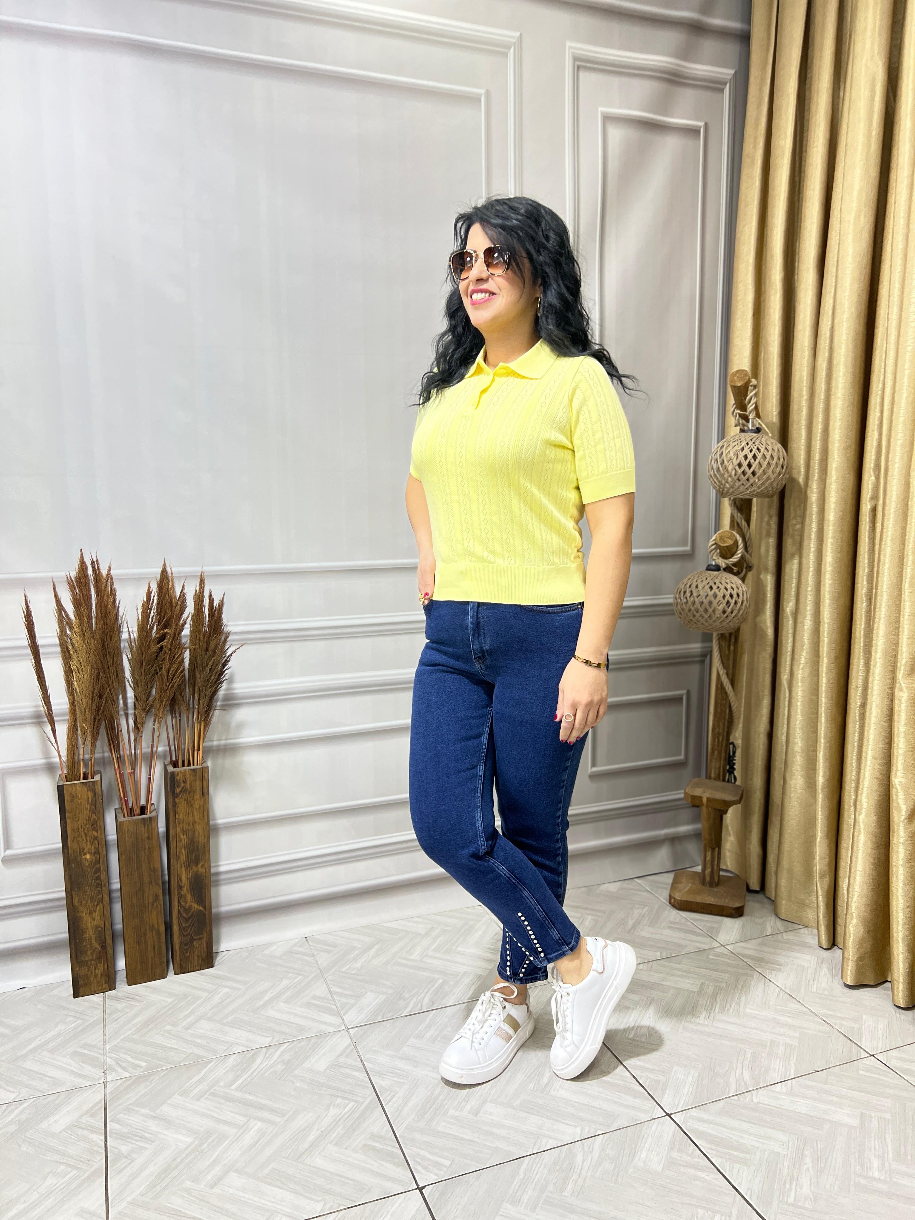 İTHAL İPLİK LUX KALİTE POLO YAKA MERSERİZE BLUZ