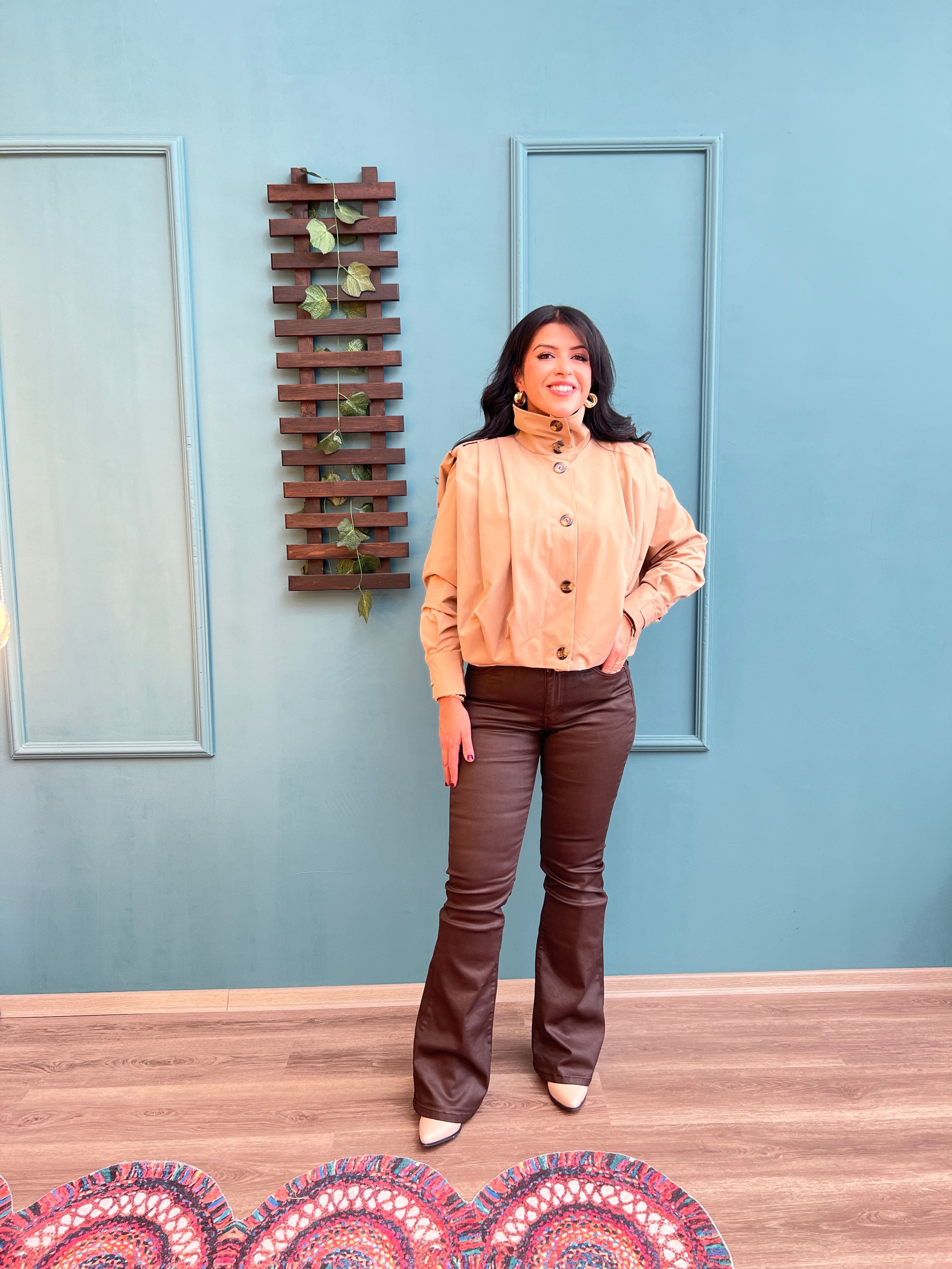 ICONIC BOMBER CEKET - KREM