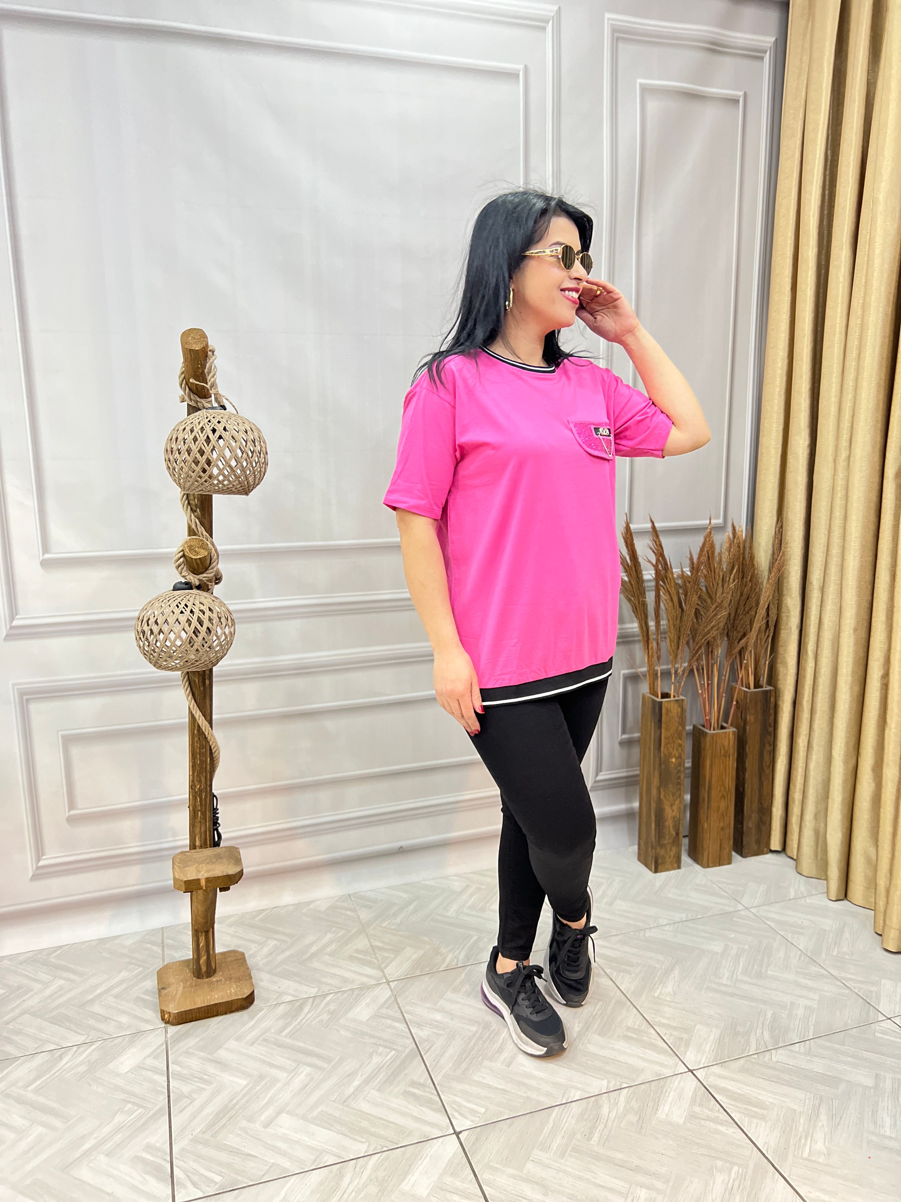 MODAL KUMAŞ LUX KALİTE CEP KAPAKLI TASARIM BLUZ TSHIRT