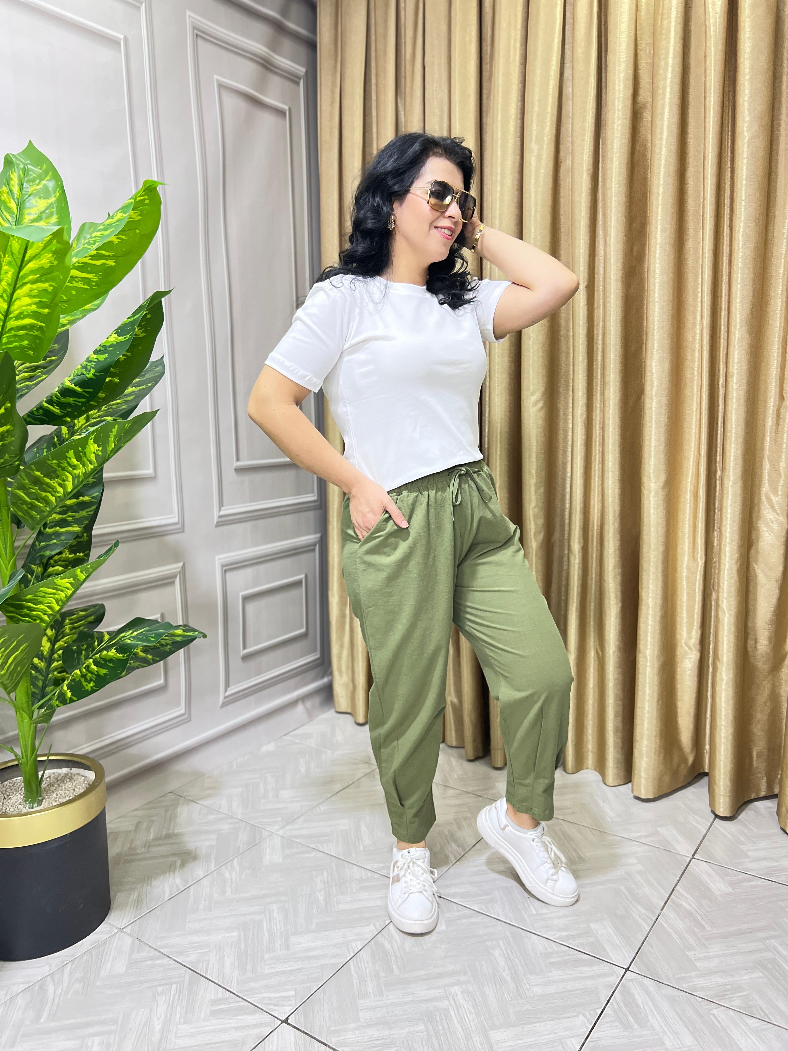 VERA HAVUÇ MODEL KETEN PANTOLON