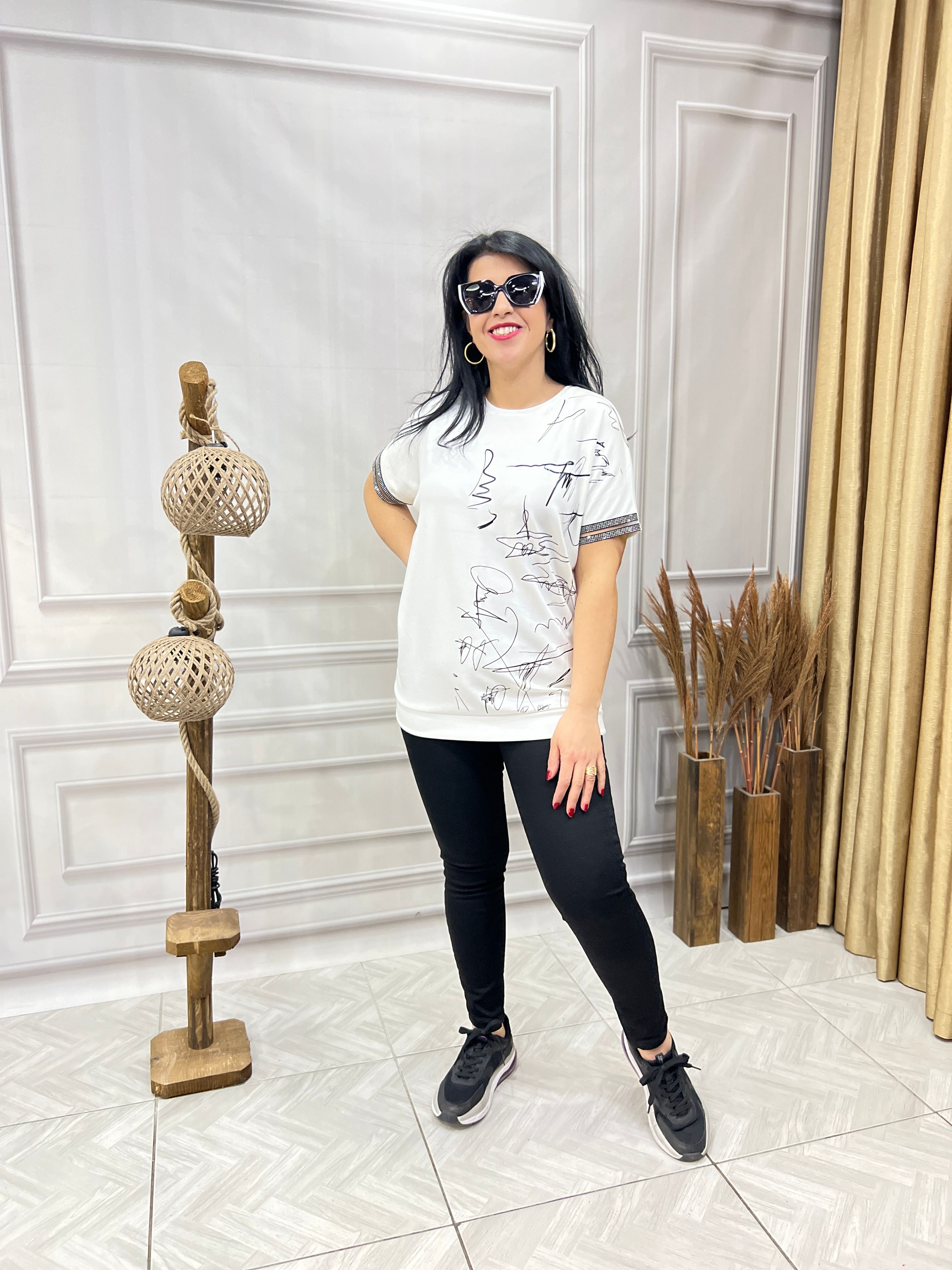 MODAL KUMAŞ LUX KALİTE İMZA TASARIM TSHIRT BLUZ