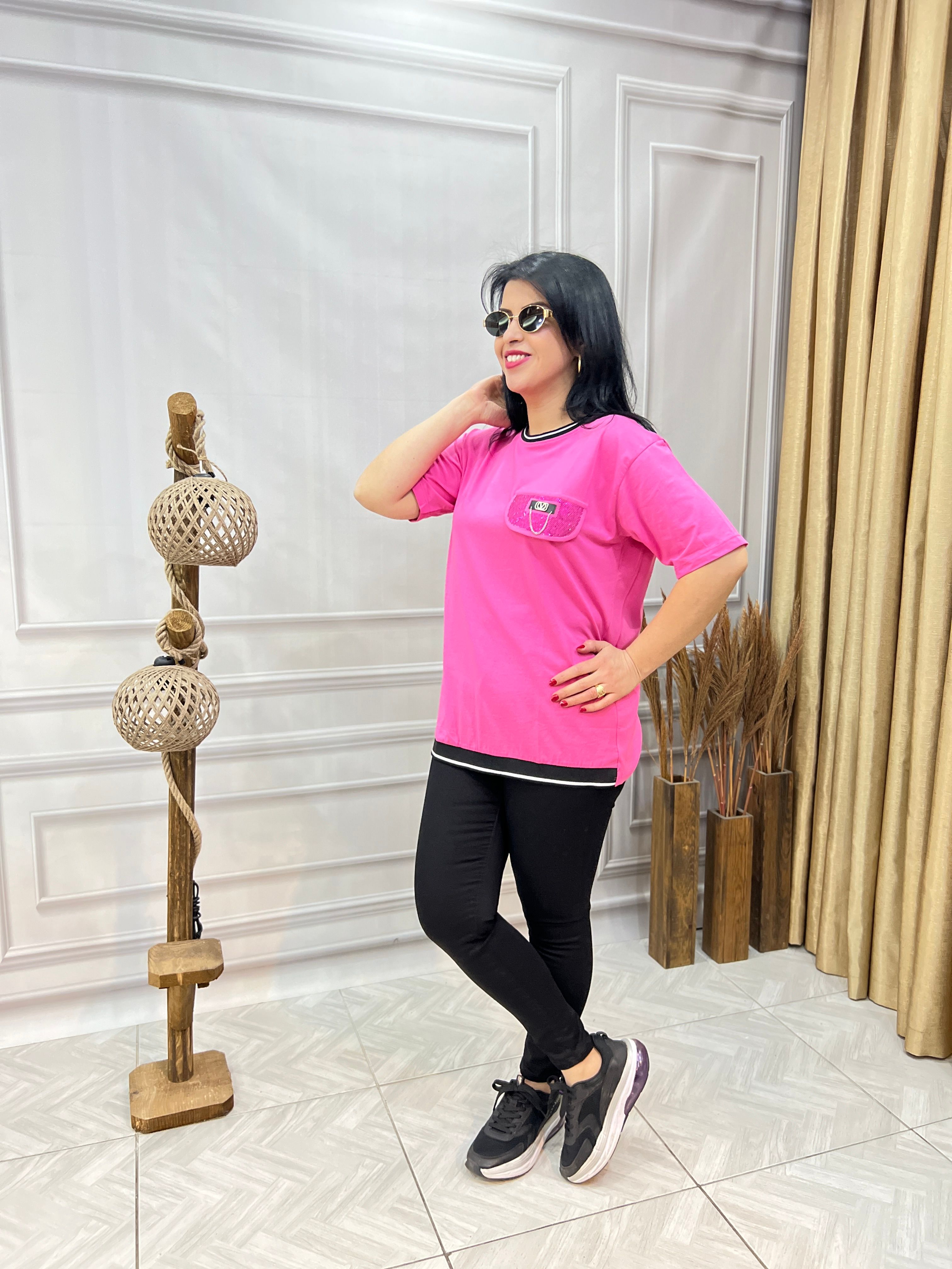 MODAL KUMAŞ LUX KALİTE CEP KAPAKLI TASARIM BLUZ TSHIRT