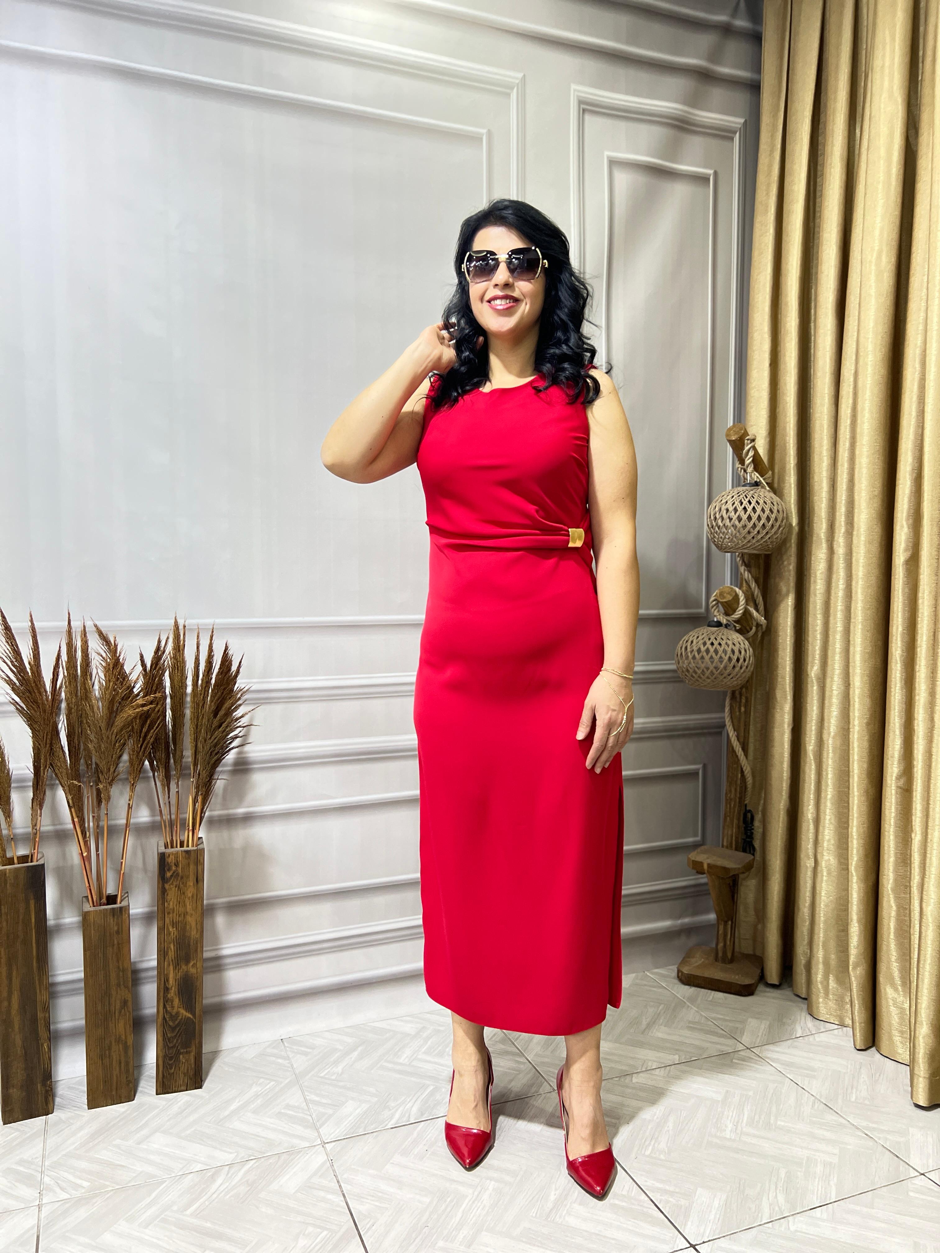DRAPE KEMER DETAYLI LUX KALİTE ELBİSE