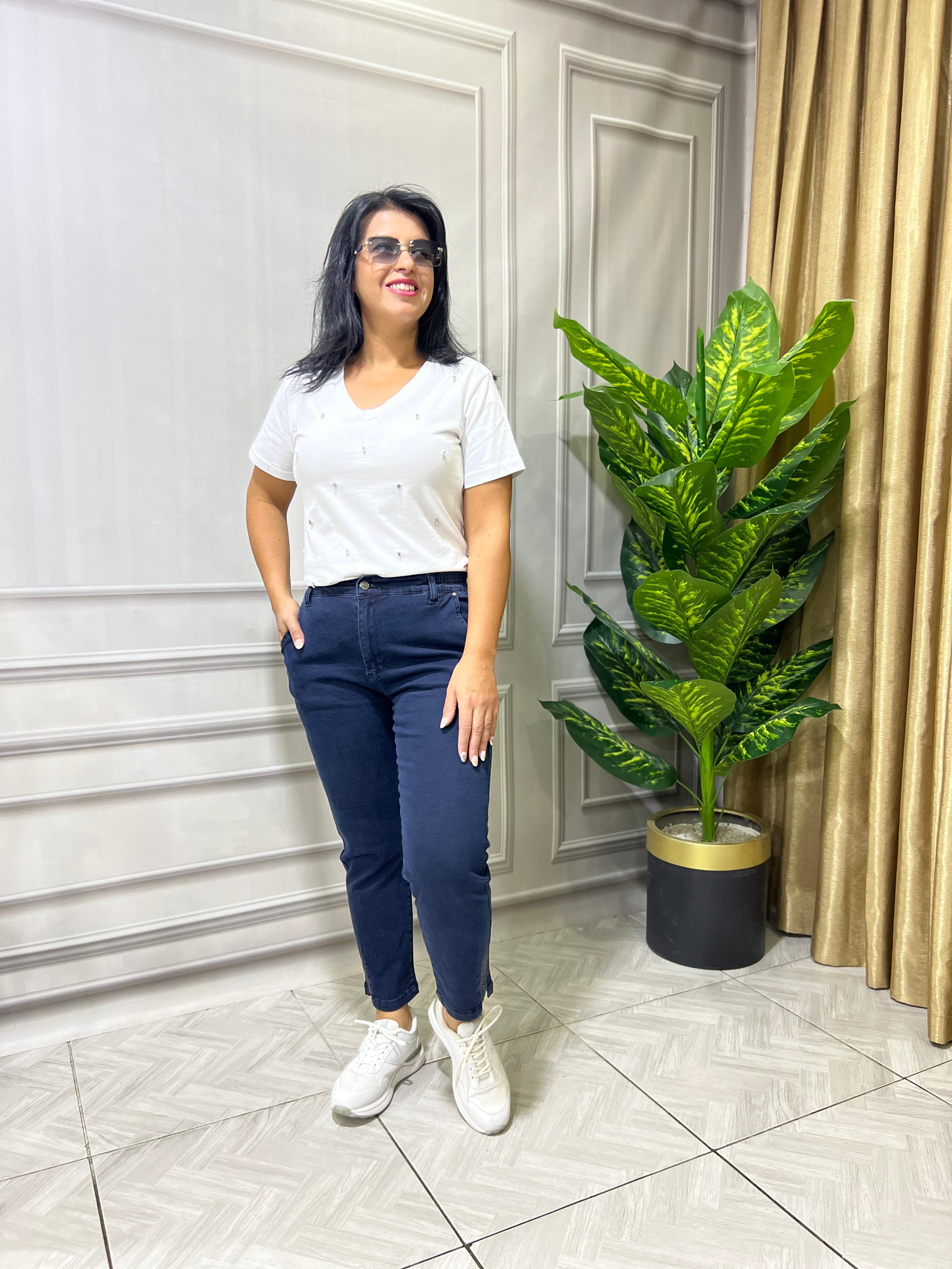 SHINY TOUCH JEANS - LACİVERT