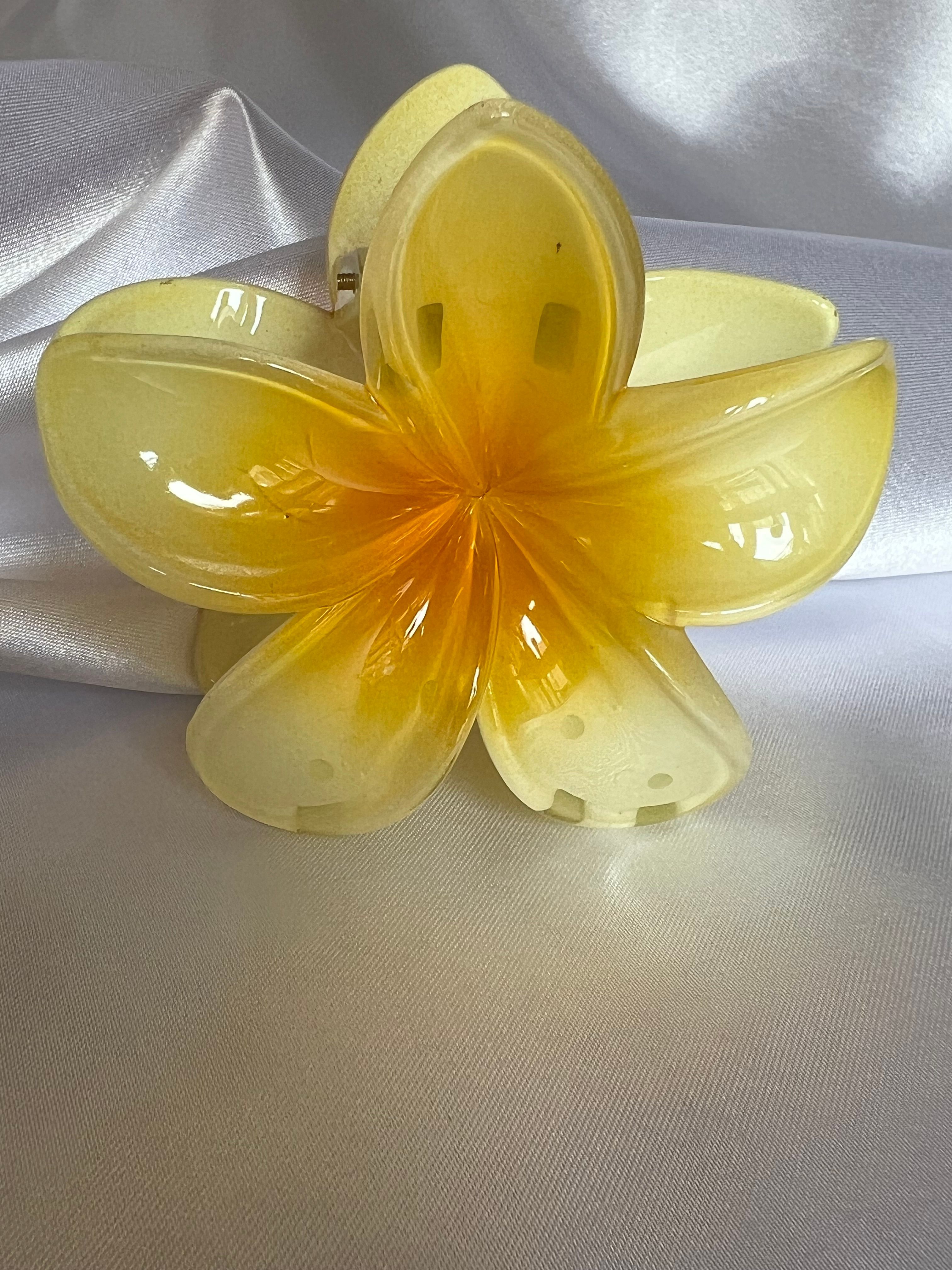 Sarı Lotus Toka 8 cm (büyük boy )