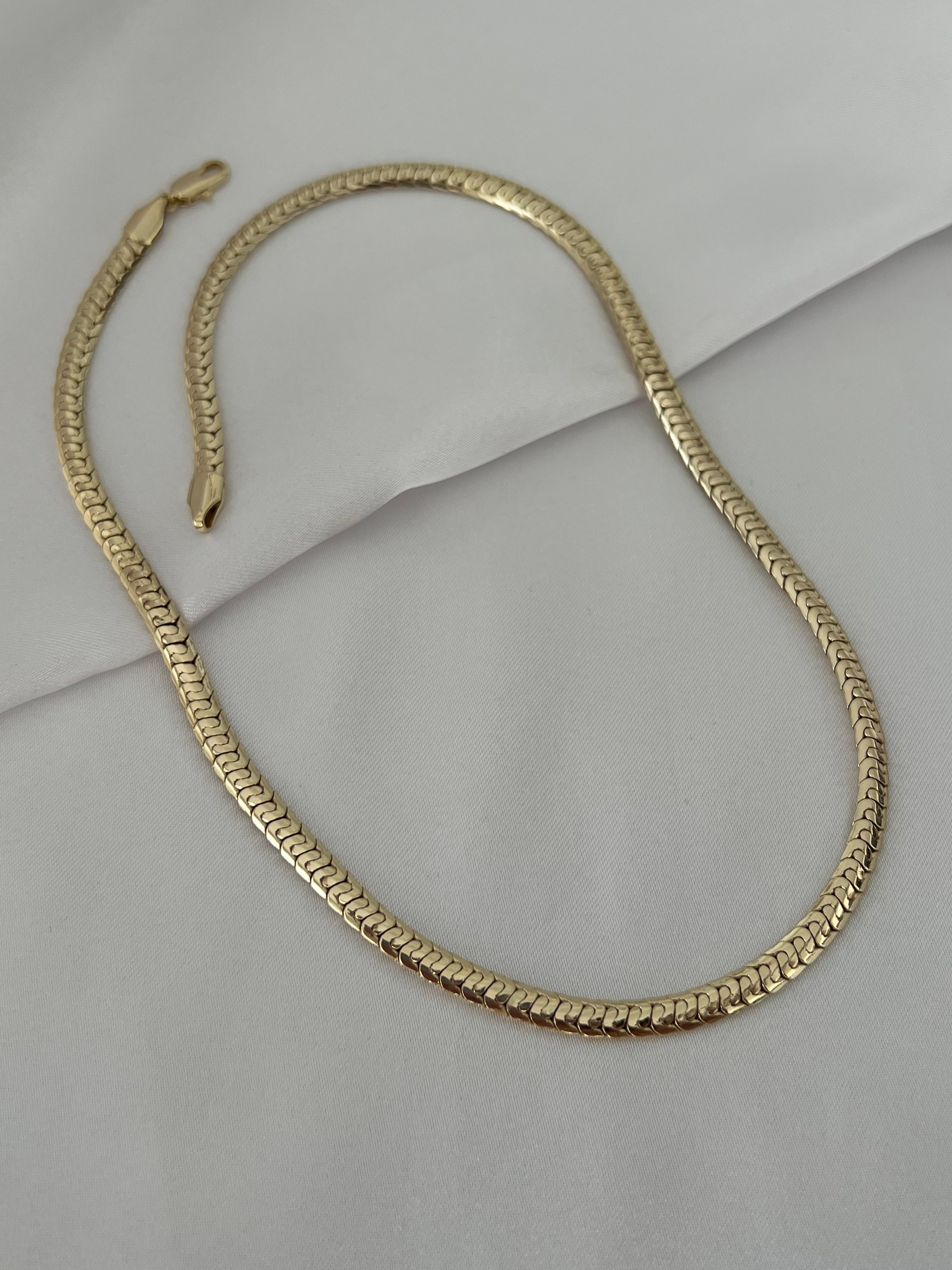 XUPING Ezme Yassı Çizgili Kolye 45 cm