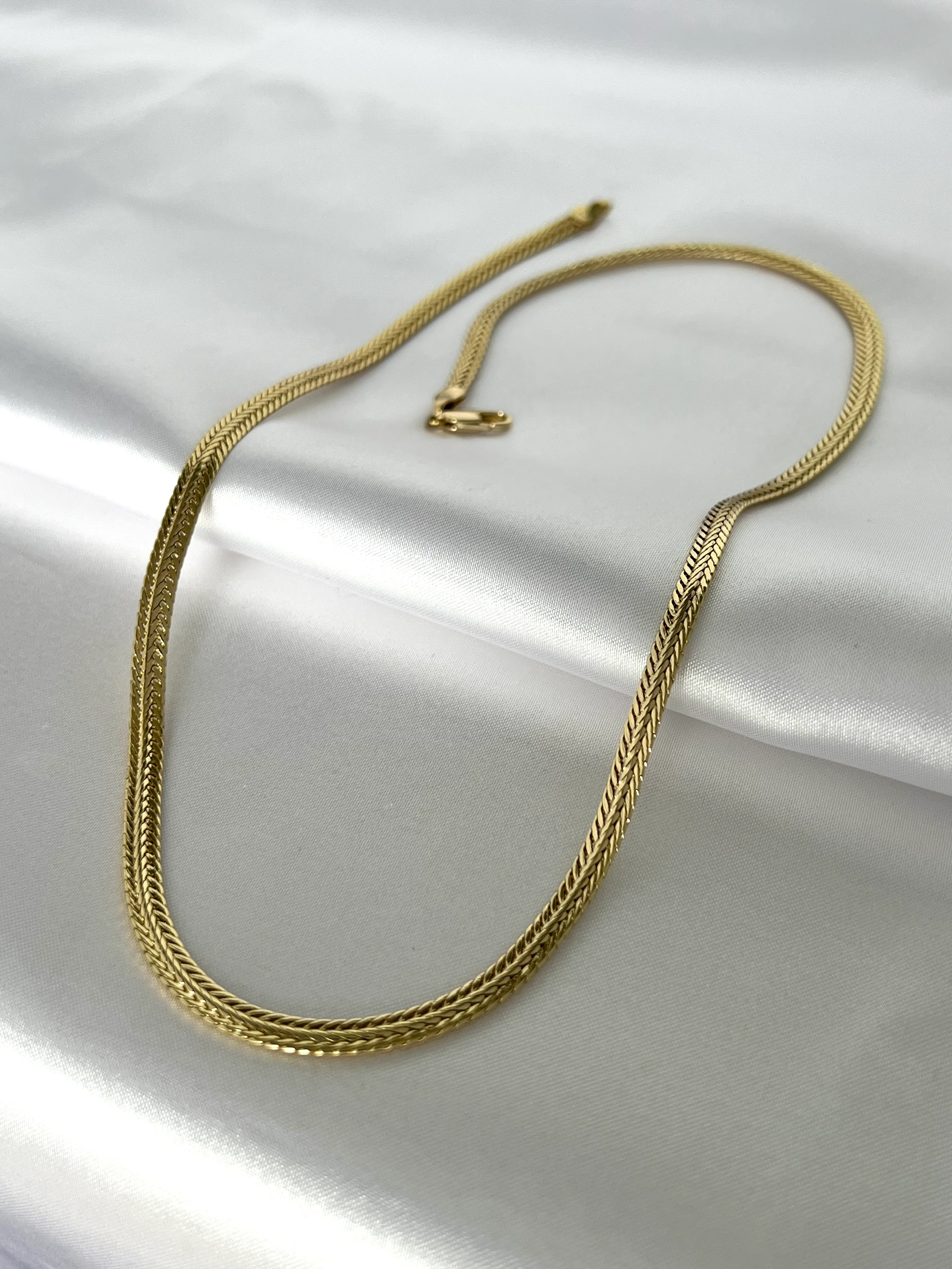 XUPING Ezme Çizgili Yassı Kolye 50CM