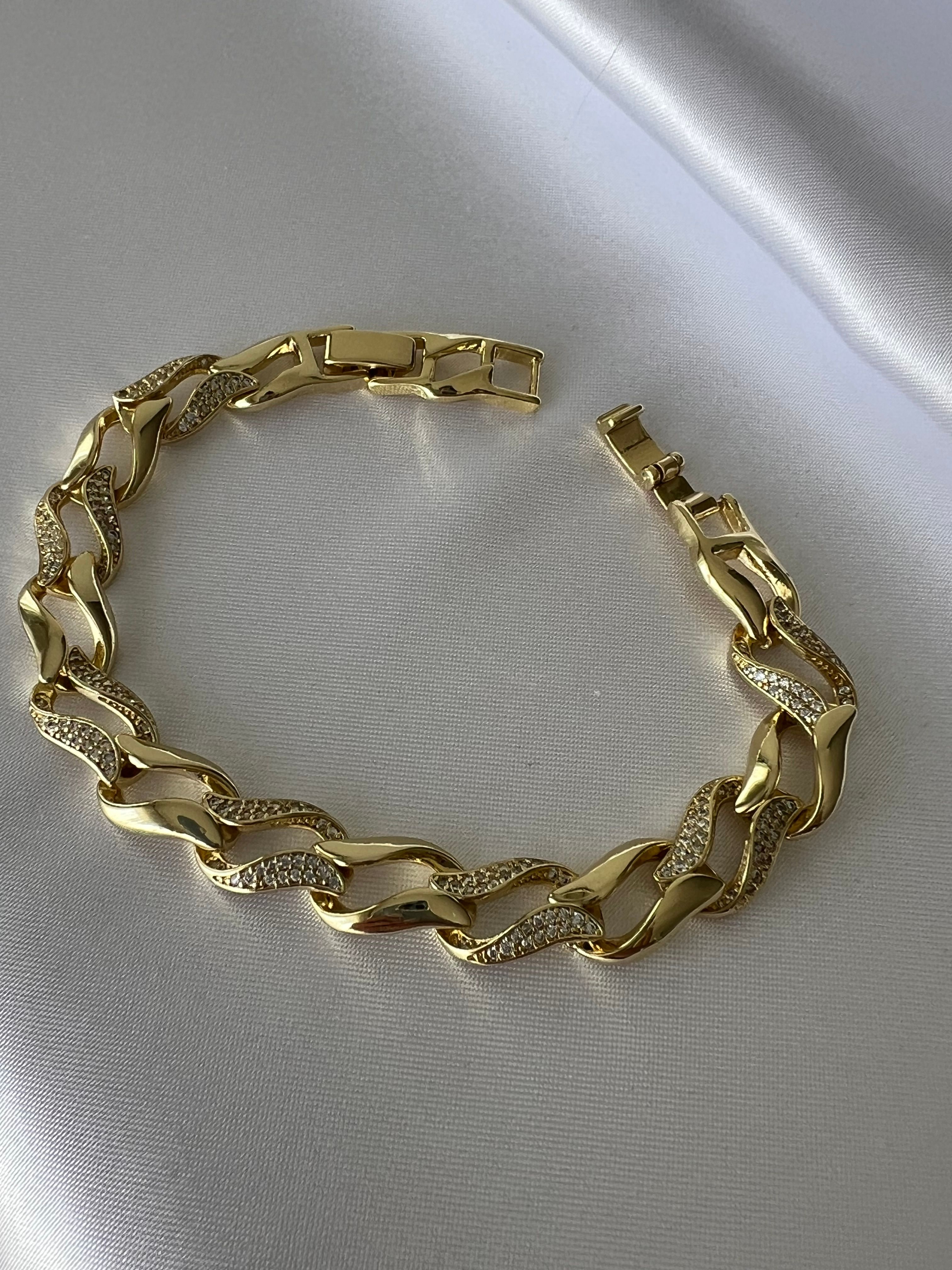 XUPING 14K (Renk) Taşlı Sarmal Bileklik