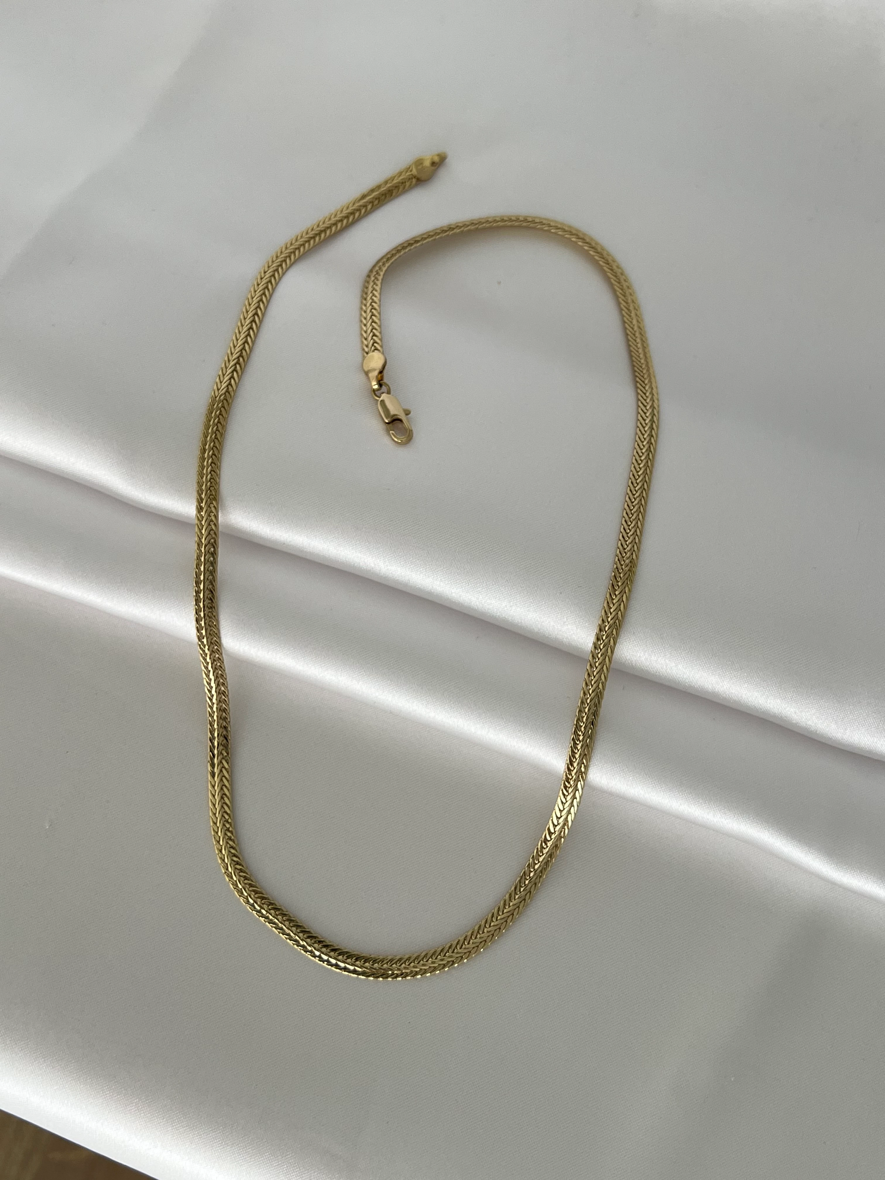 XUPING Ezme Çizgili Yassı Kolye 50CM